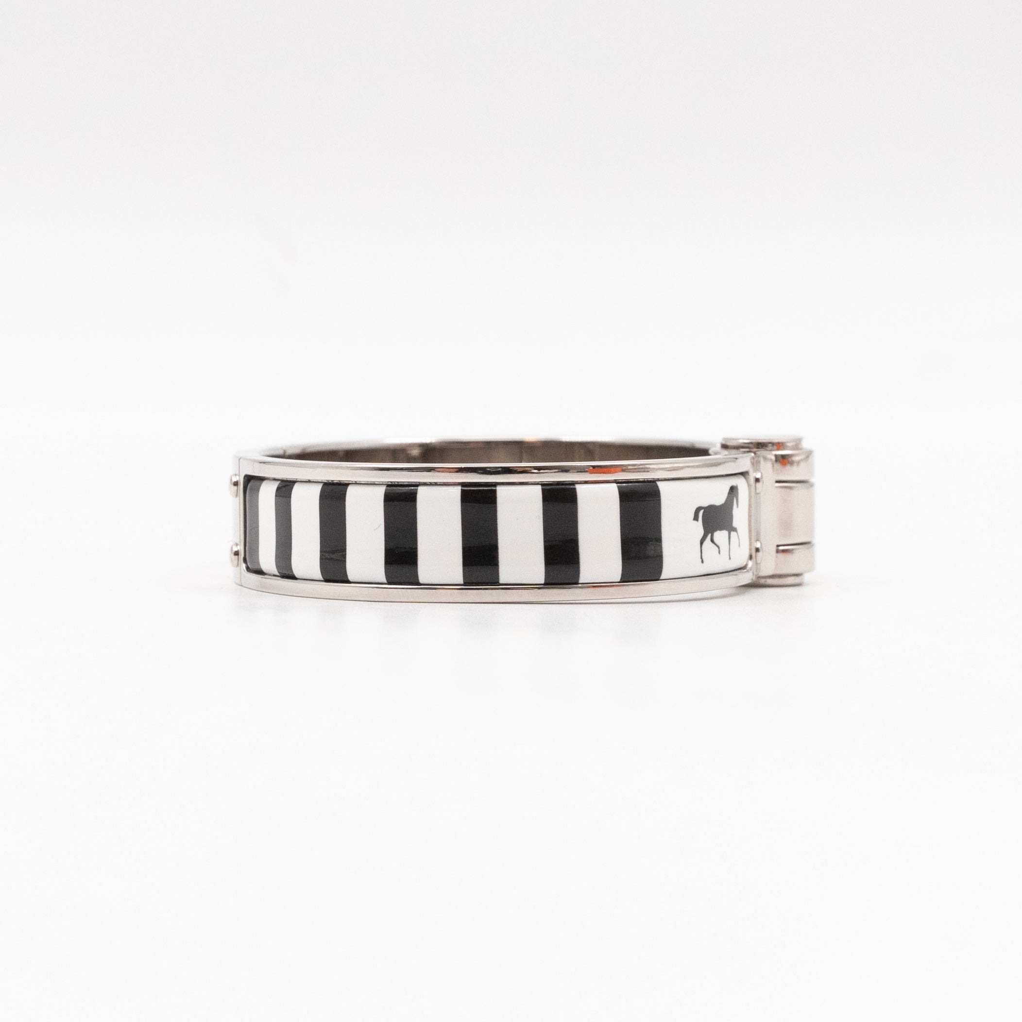 Enamel Hinged Bracelet M Positif Negatif