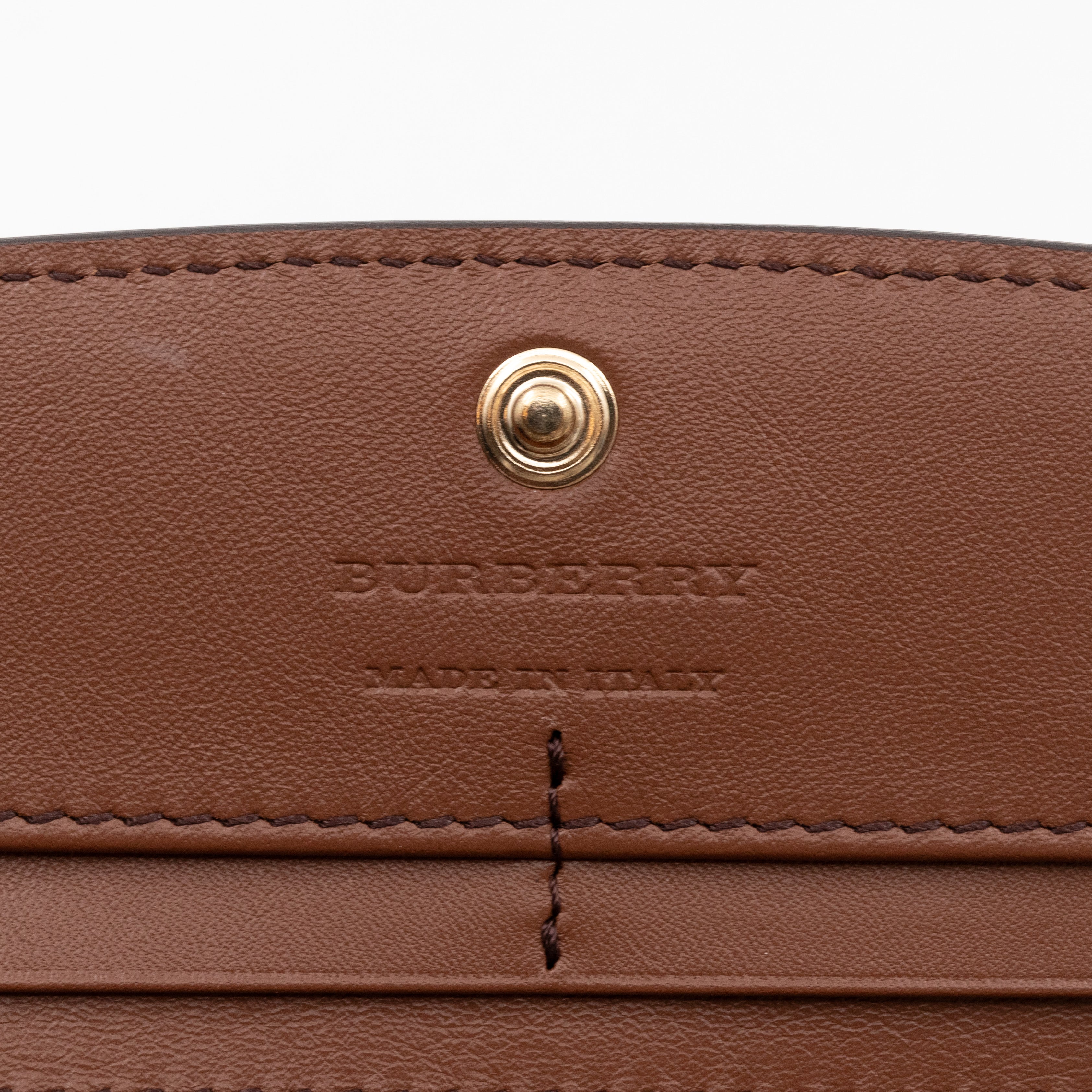Continental Wallet House Check & Tan Leather