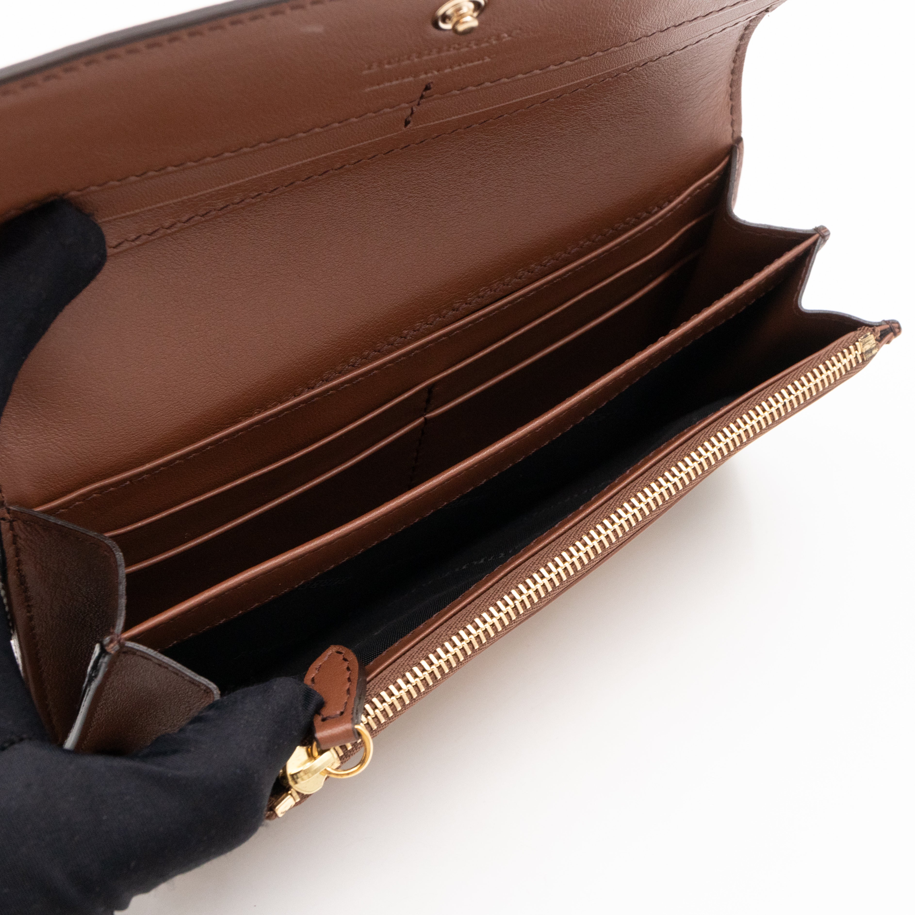 Continental Wallet House Check & Tan Leather
