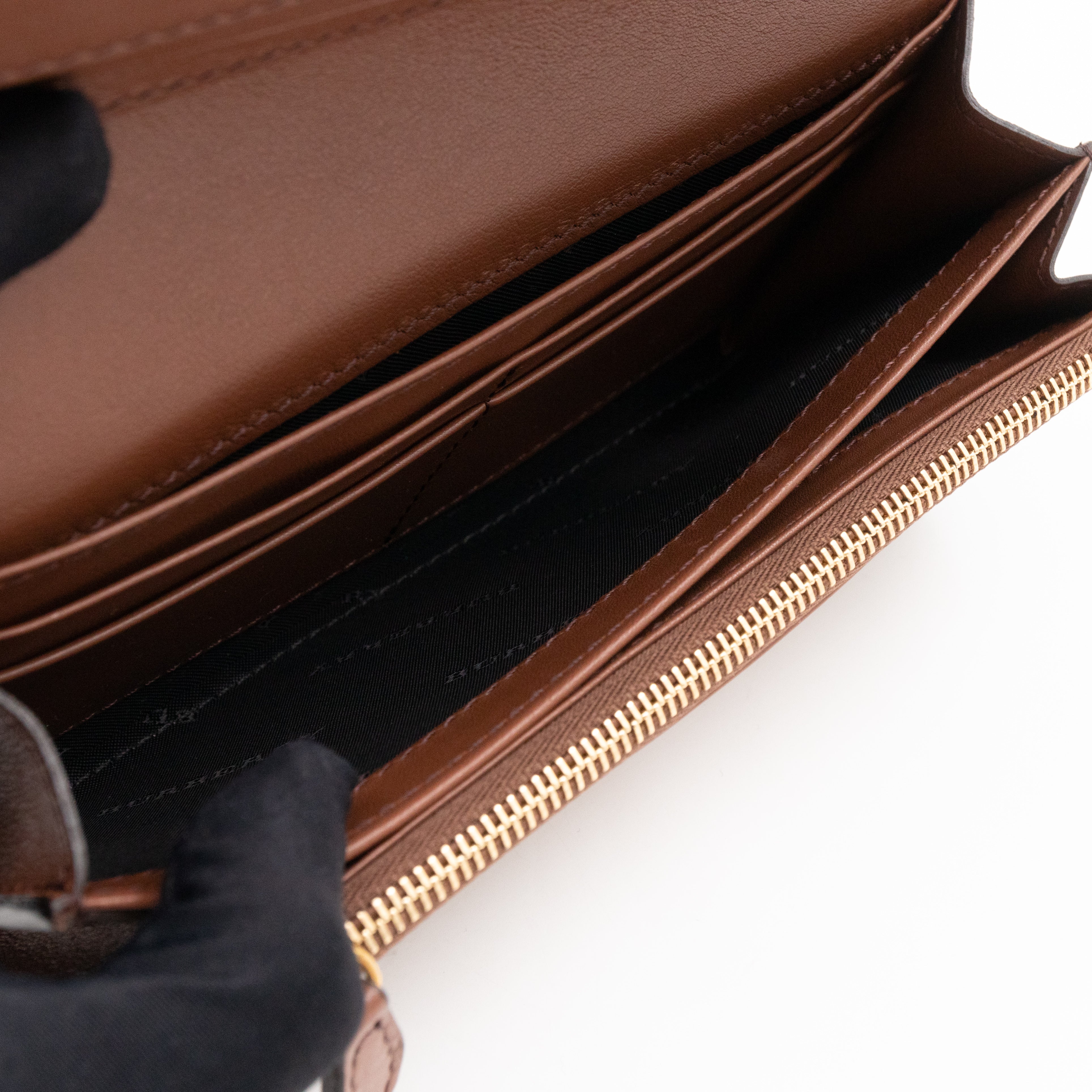 Continental Wallet House Check & Tan Leather