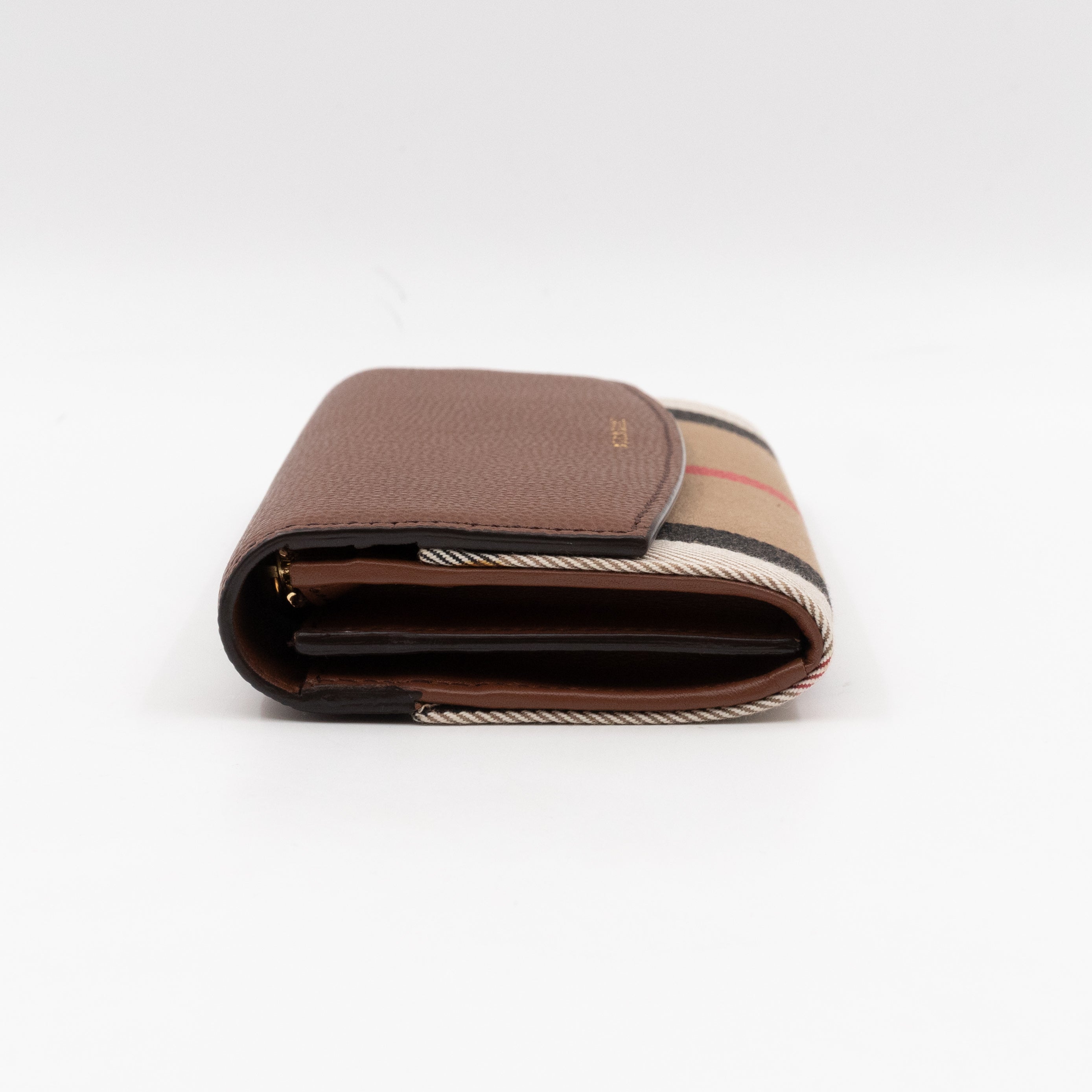 Continental Wallet House Check & Tan Leather