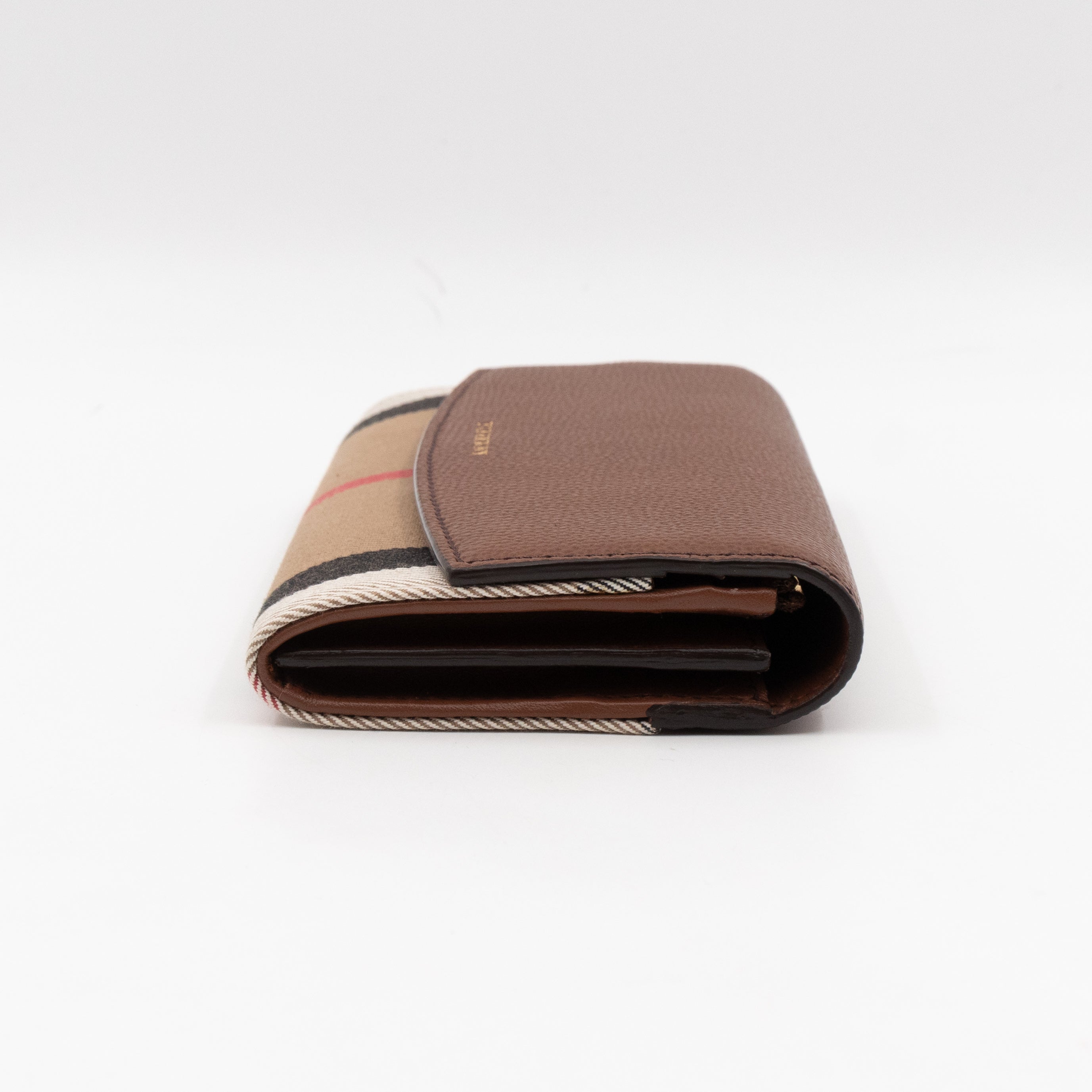 Continental Wallet House Check & Tan Leather