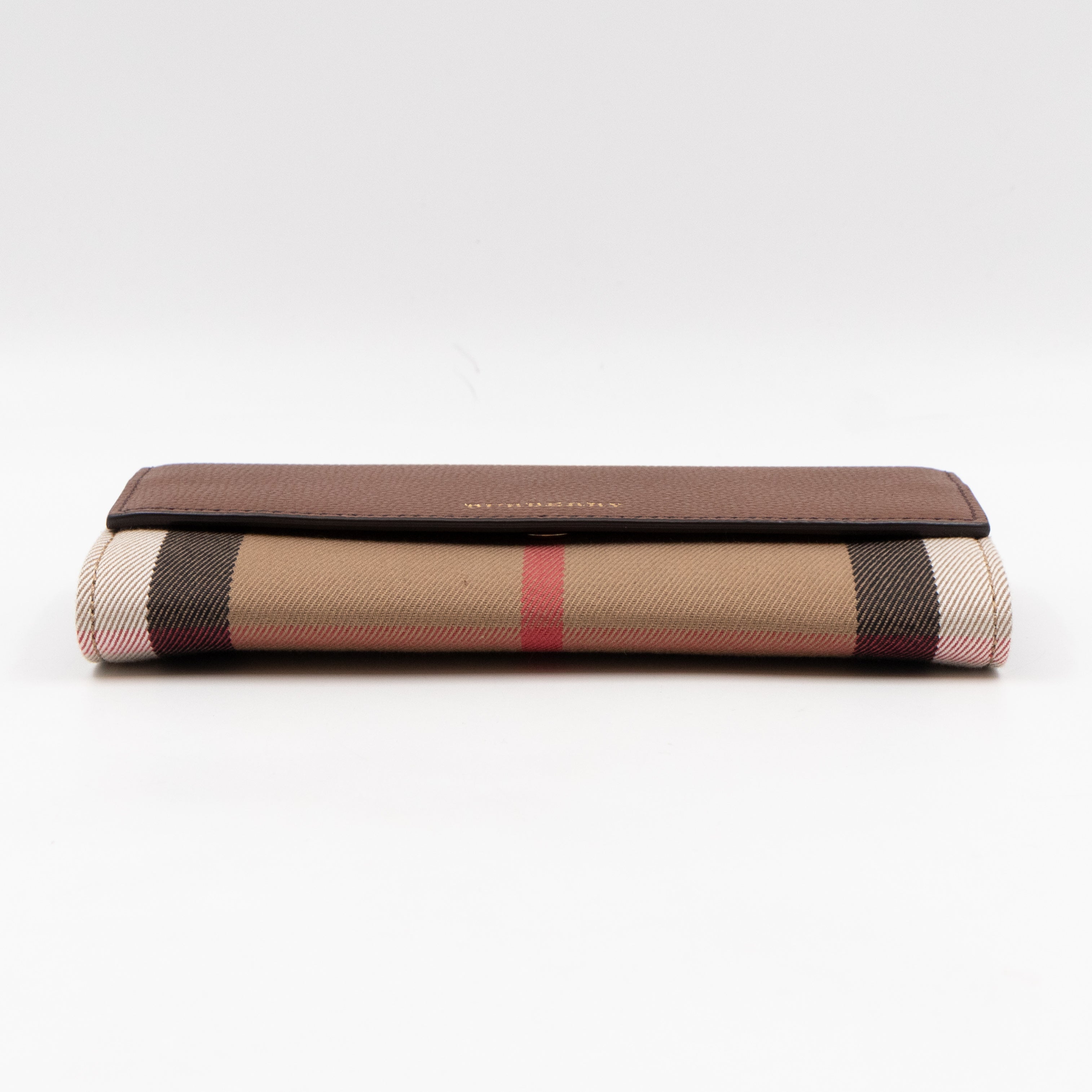 Continental Wallet House Check & Tan Leather