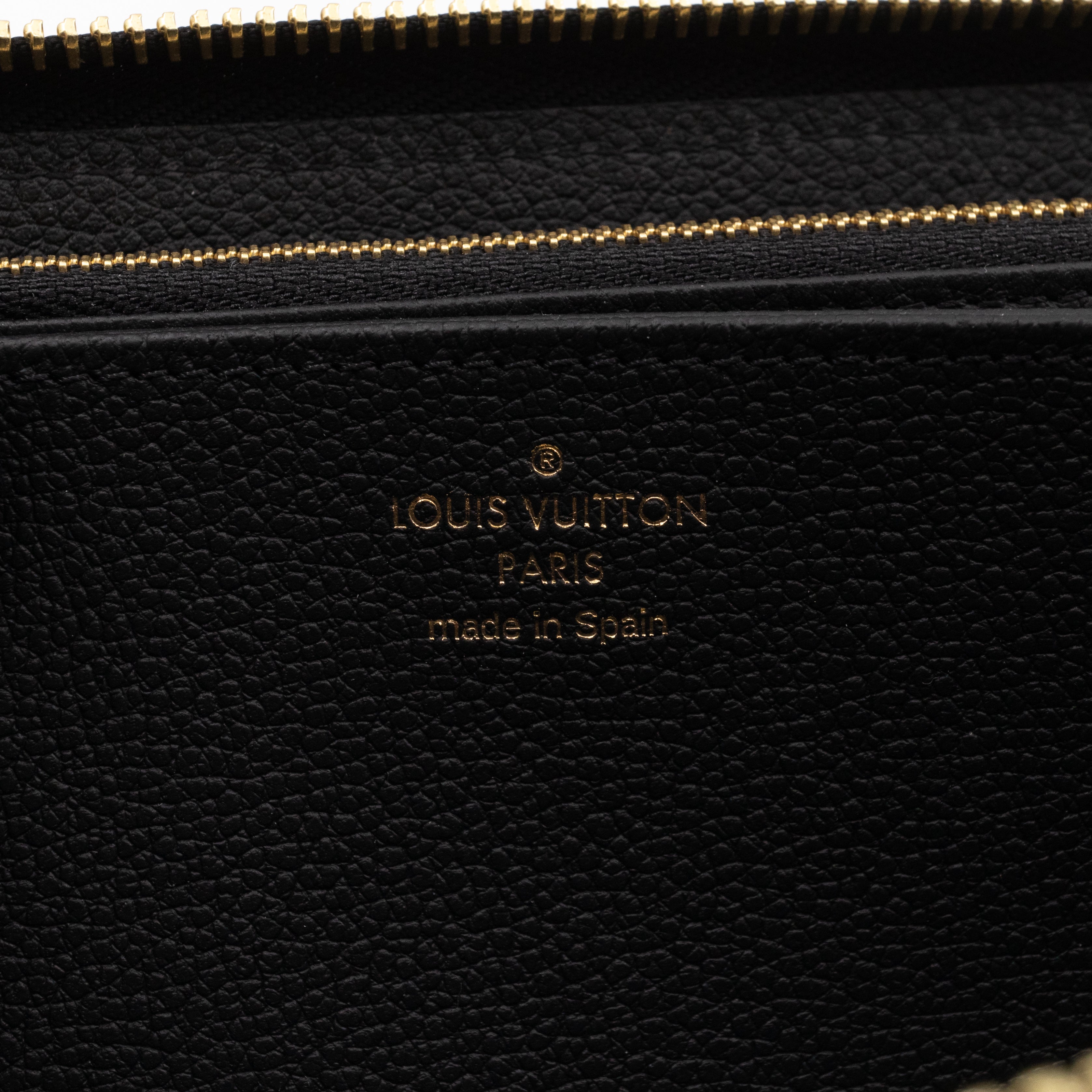Zippy Wallet Black Monogram Empreinte Bi-color
