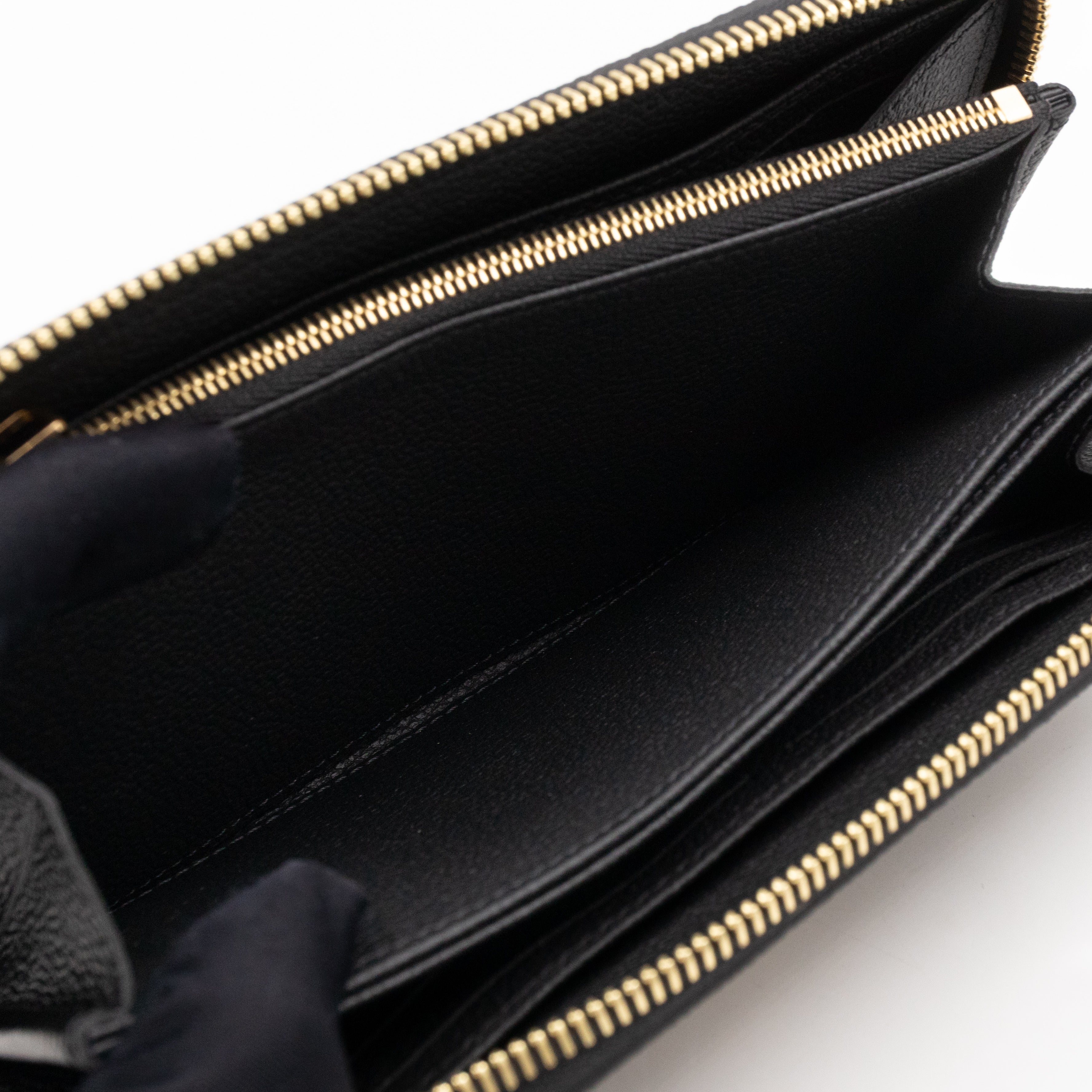 Zippy Wallet Black Monogram Empreinte Bi-color