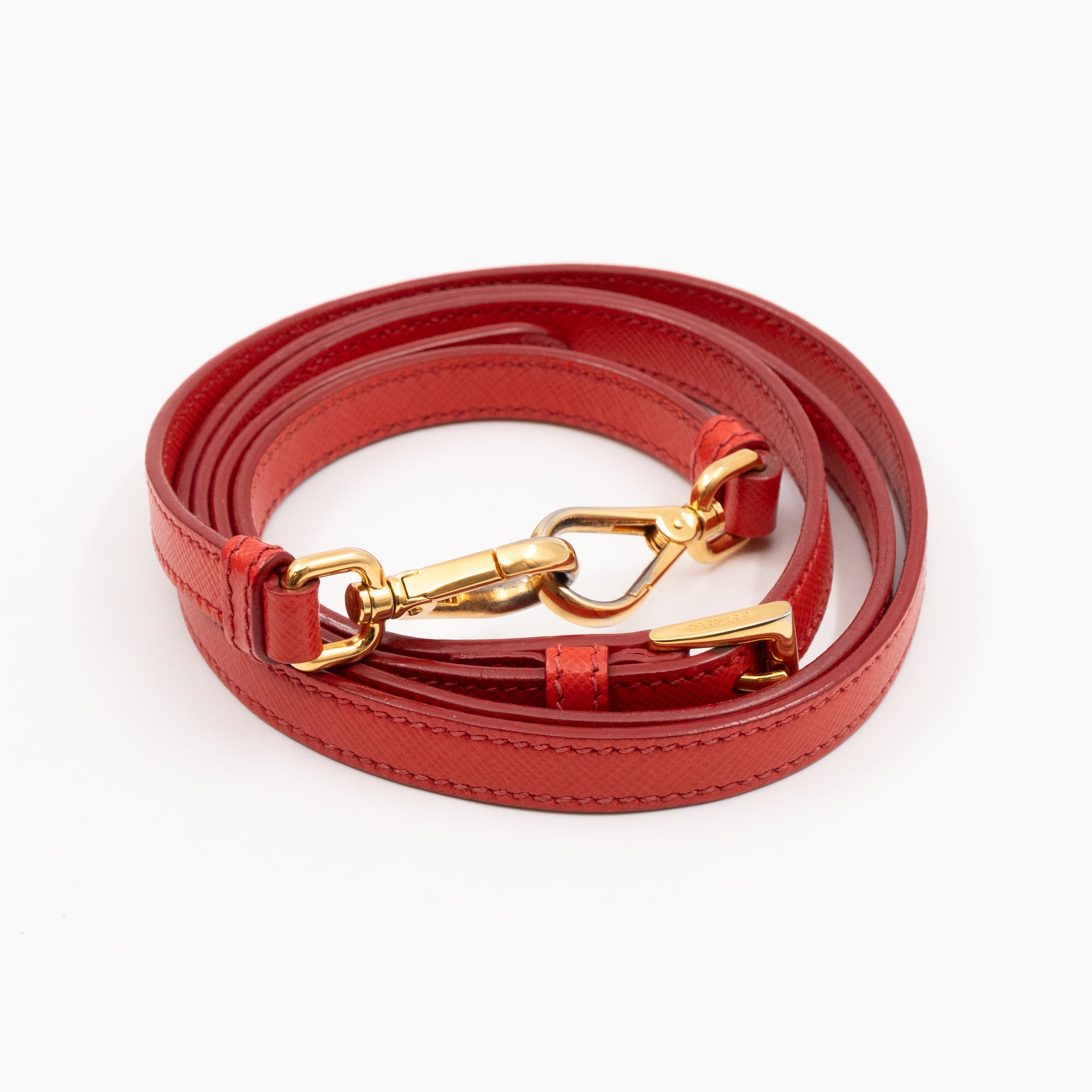 Galleria Small Double Zip Fiery Red Saffiano