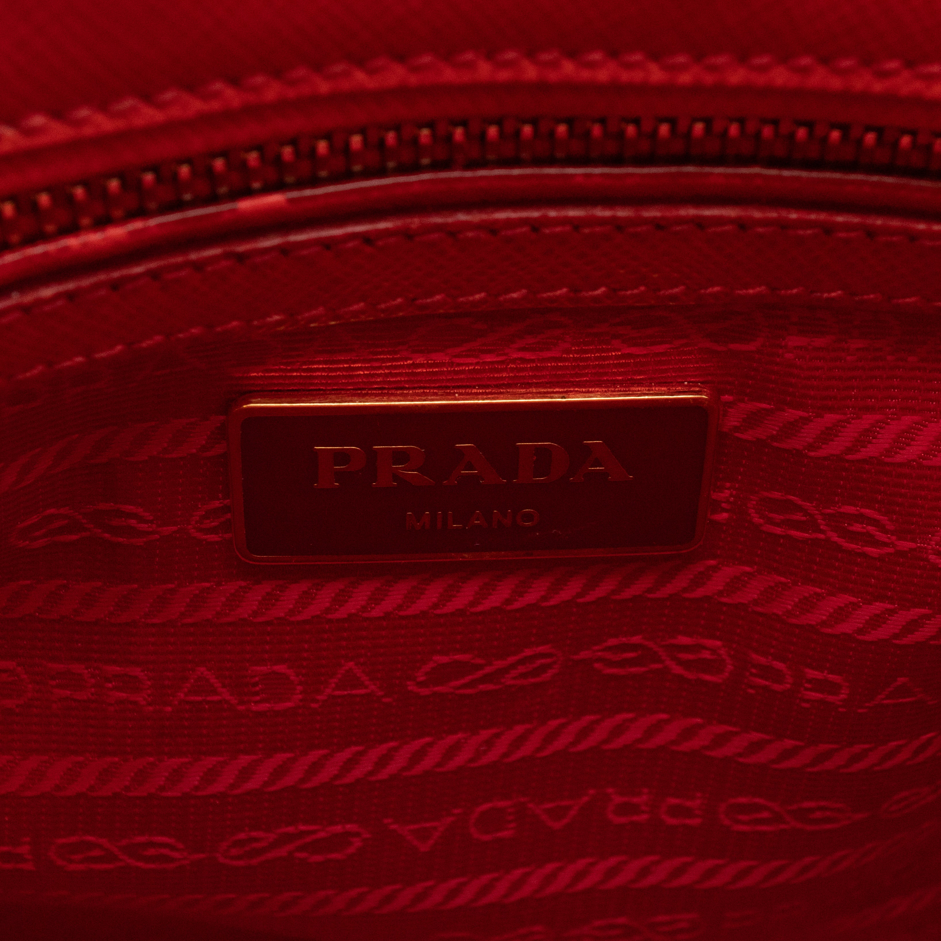 Galleria Small Double Zip Fiery Red Saffiano