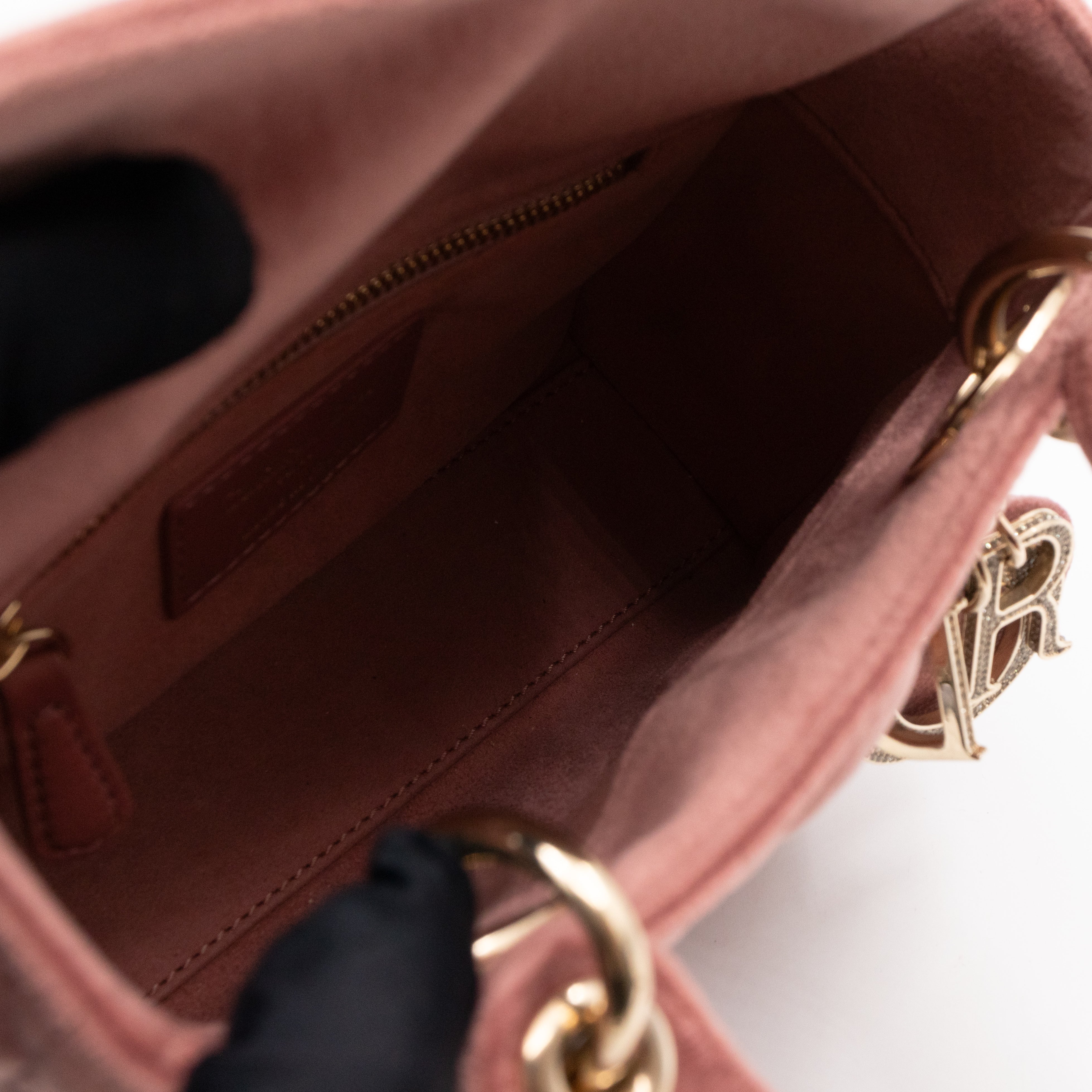 Lady Dior Mini Blush Pink Velvet