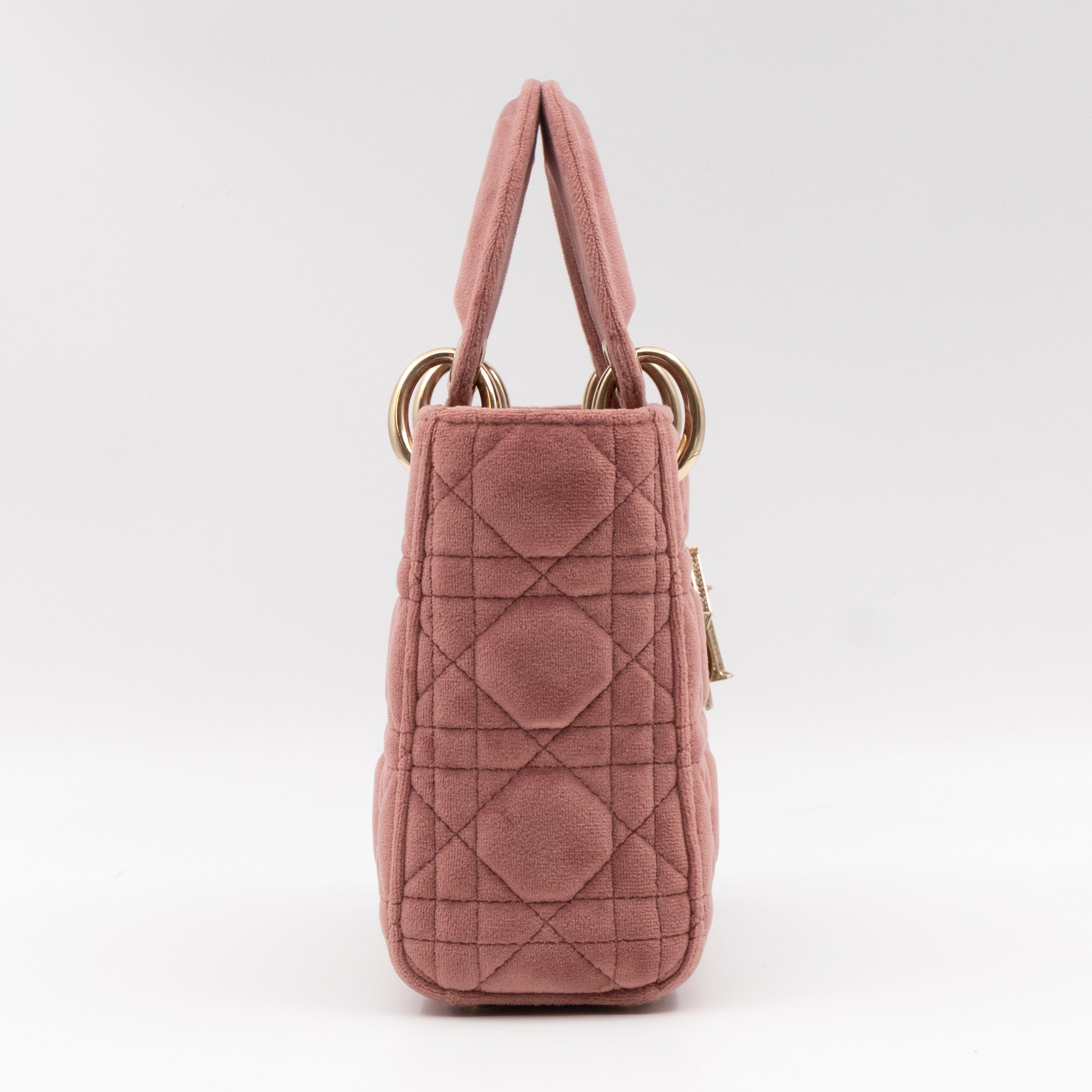 Lady Dior Mini Blush Pink Velvet