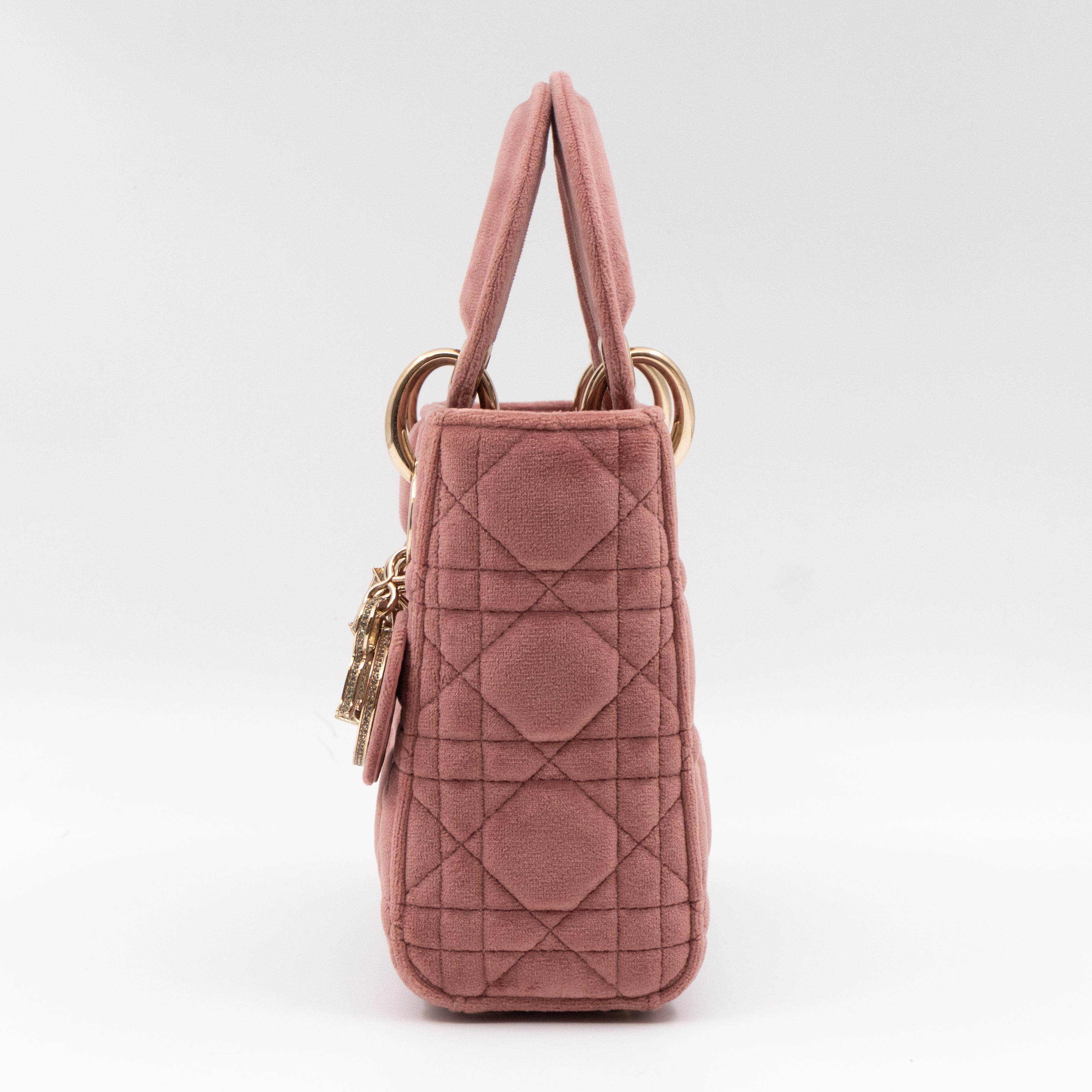 Lady Dior Mini Blush Pink Velvet