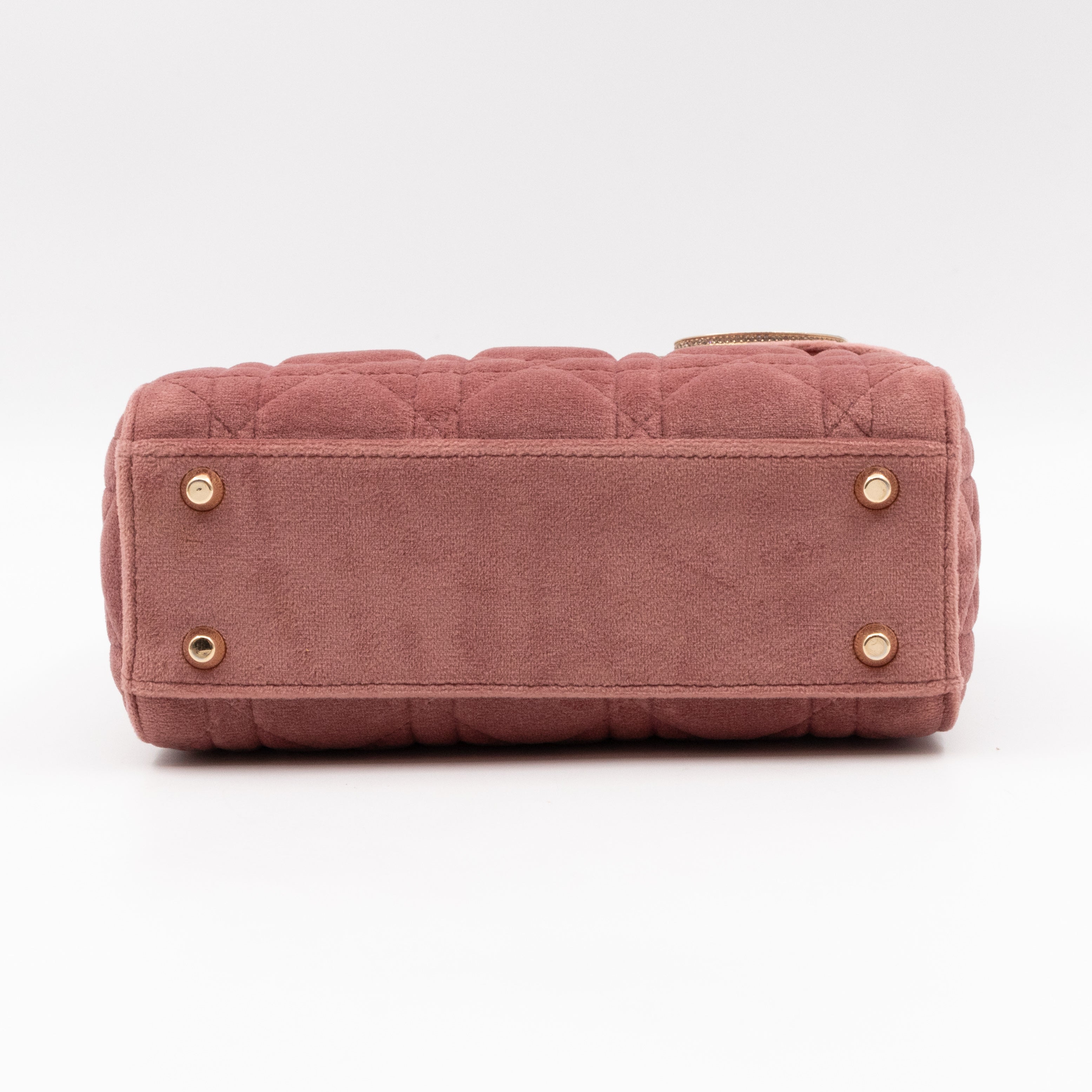 Lady Dior Mini Blush Pink Velvet