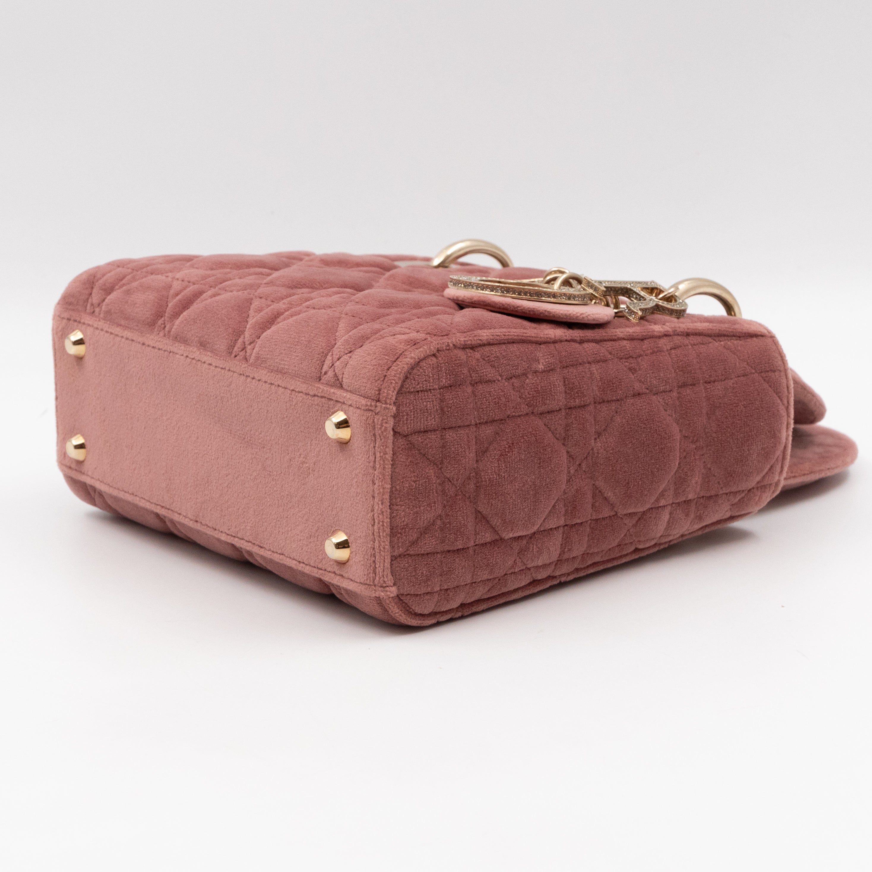 Lady Dior Mini Blush Pink Velvet