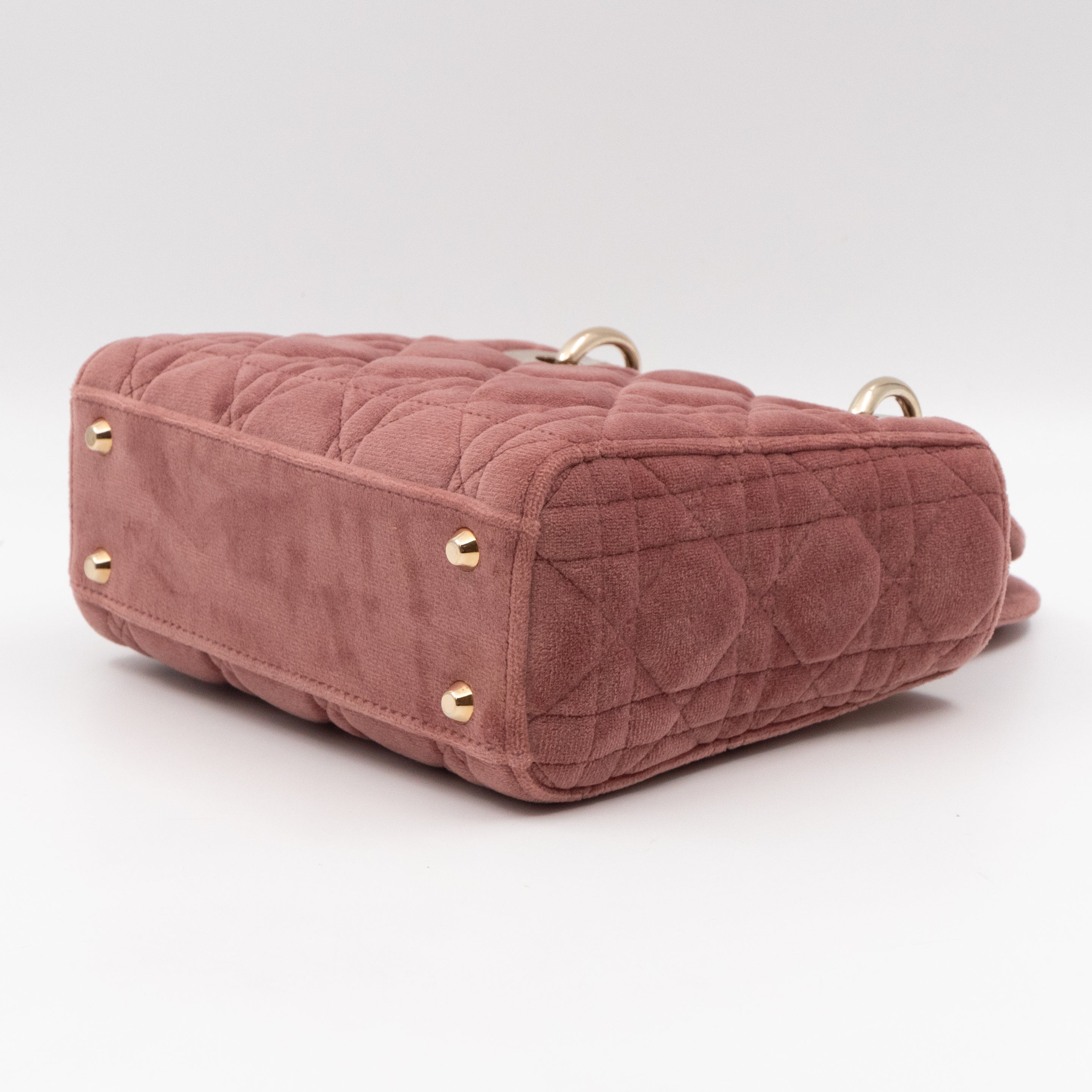 Lady Dior Mini Blush Pink Velvet