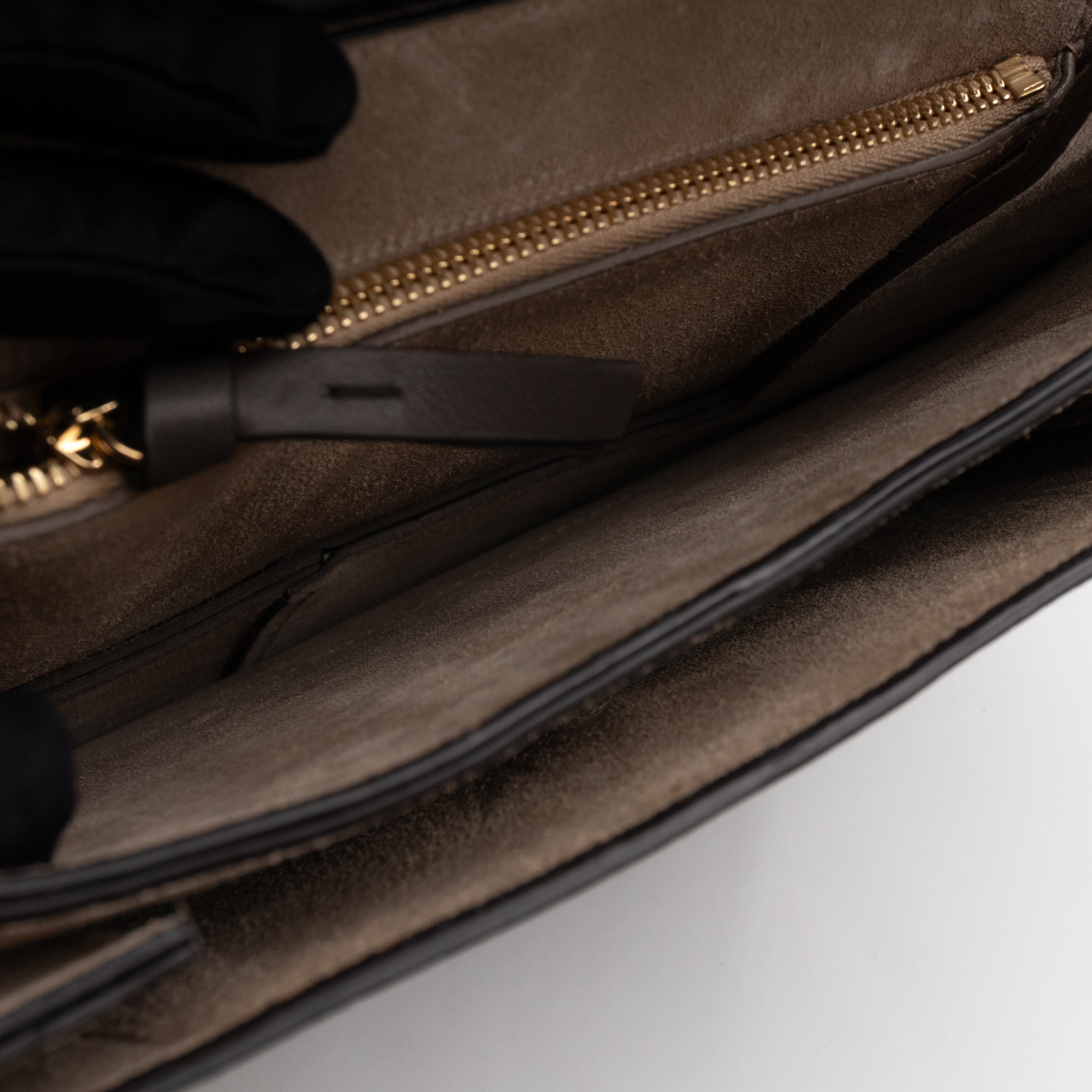 Faye Crossbody Croc Embossed Brown Leather