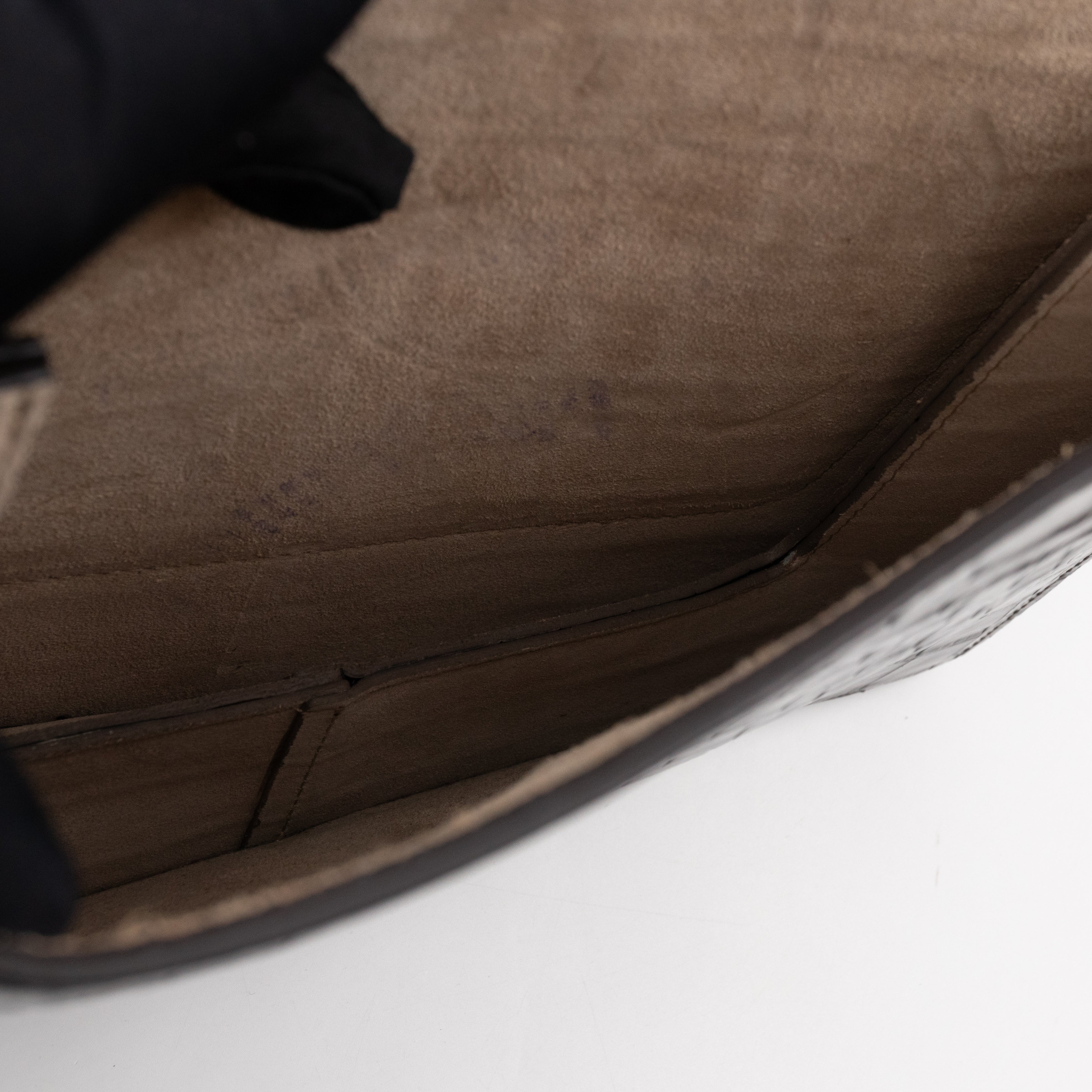 Faye Crossbody Croc Embossed Brown Leather