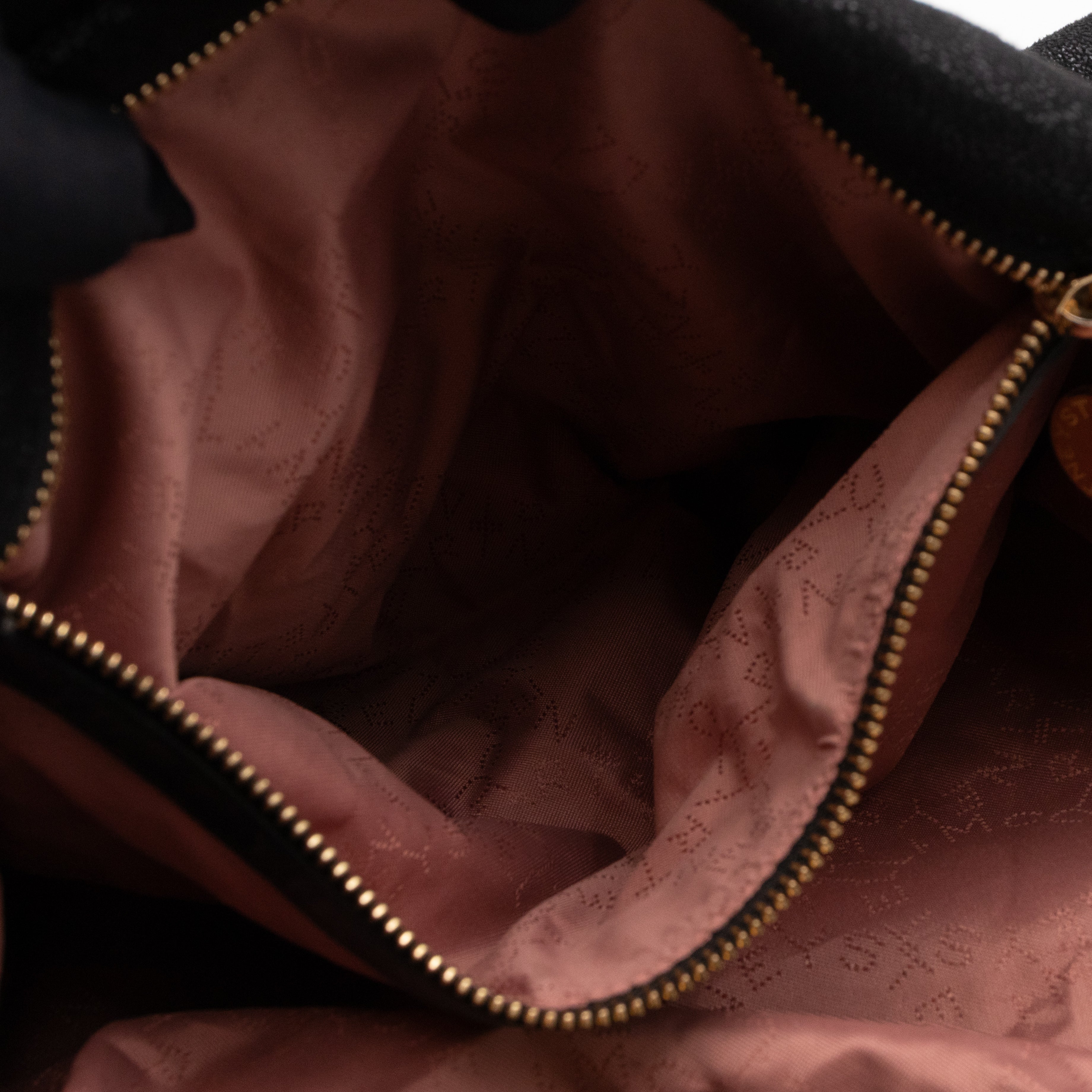 Falabella Fold Over Tote Black Gold