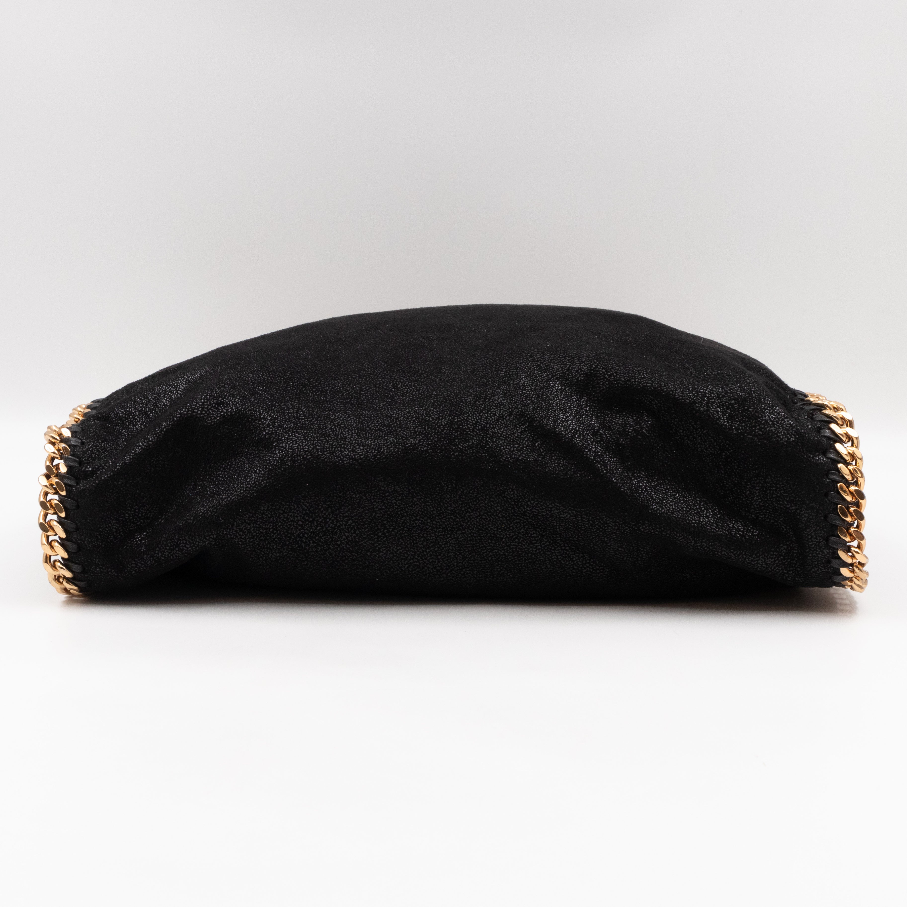 Falabella Fold Over Tote Black Gold
