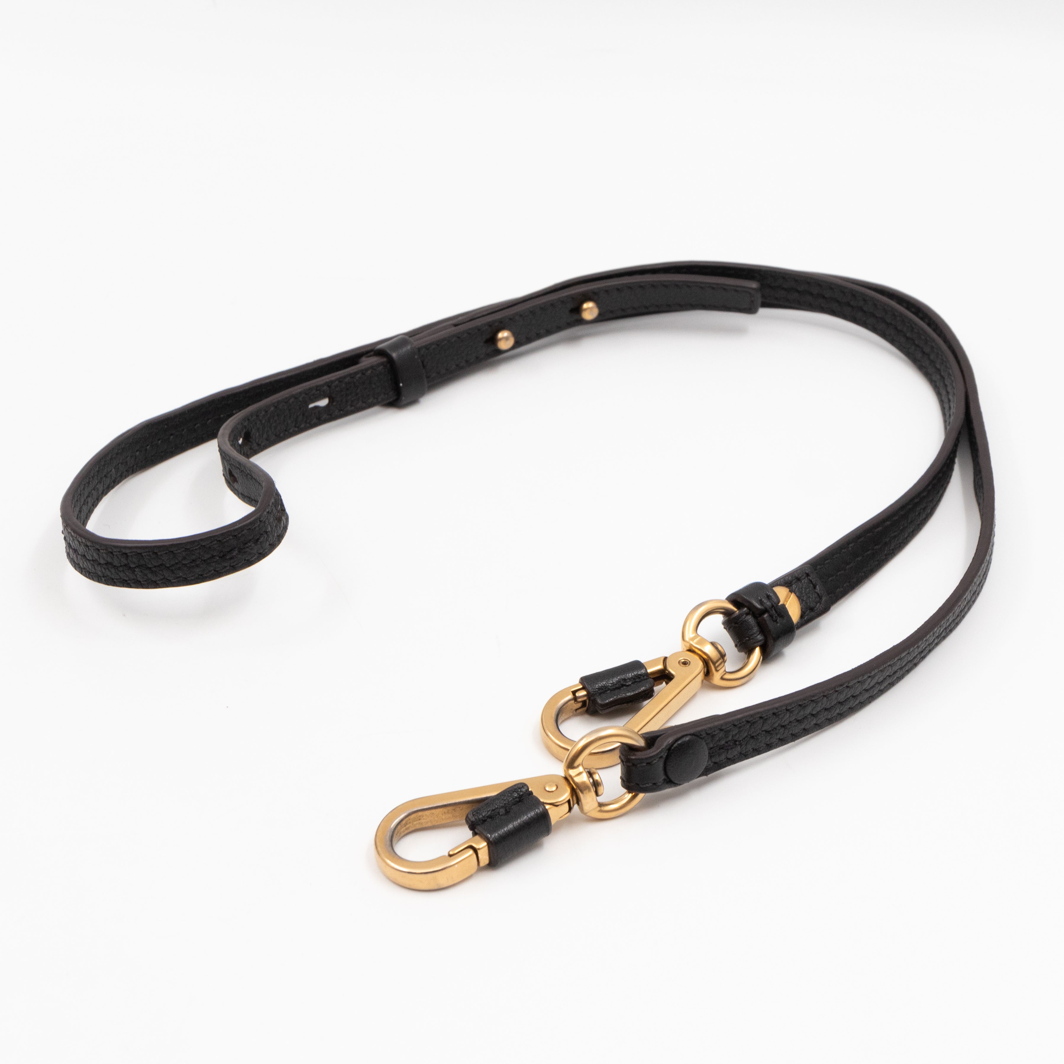 Small Nile Bracelet Bag Black Leather