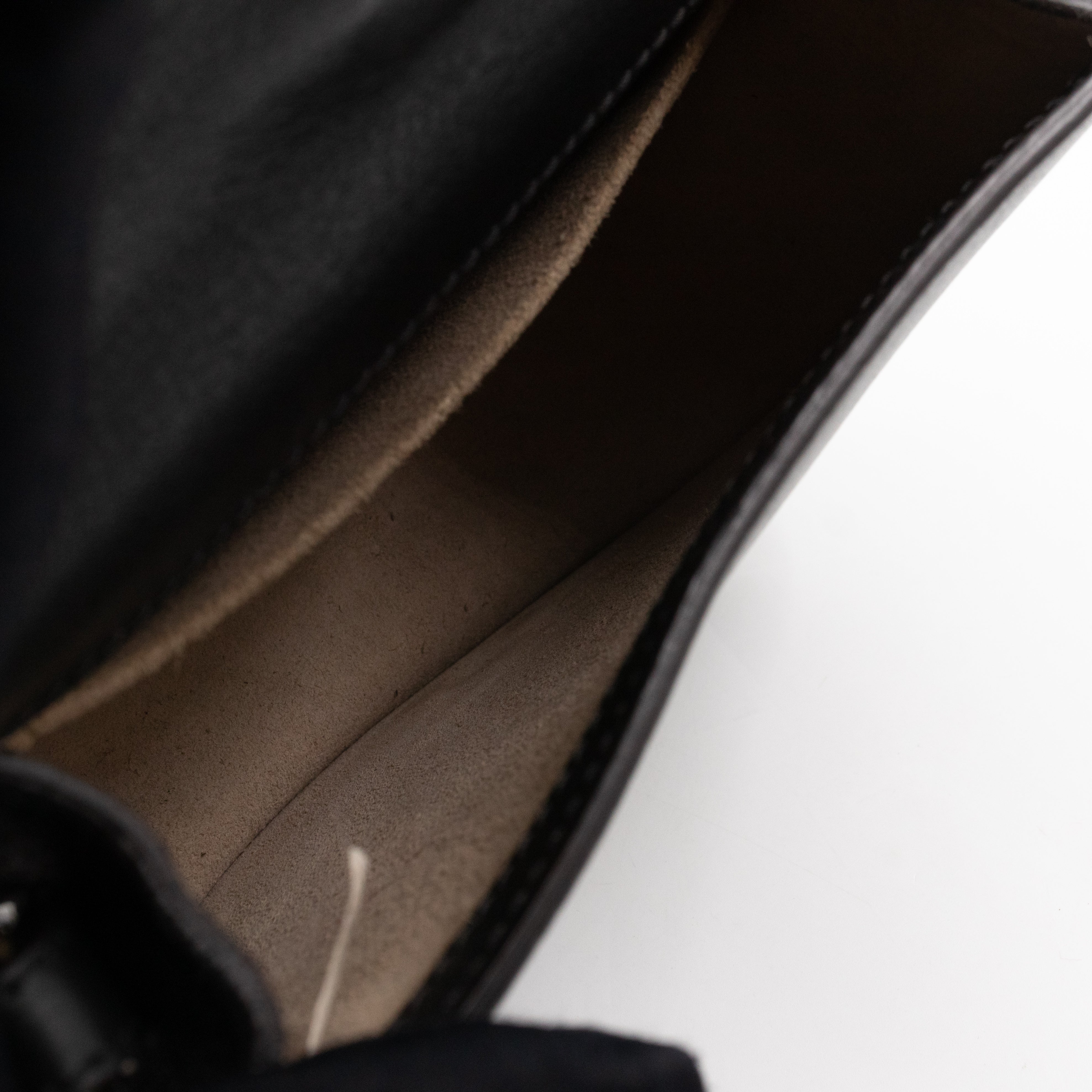 Small Nile Bracelet Bag Black Leather