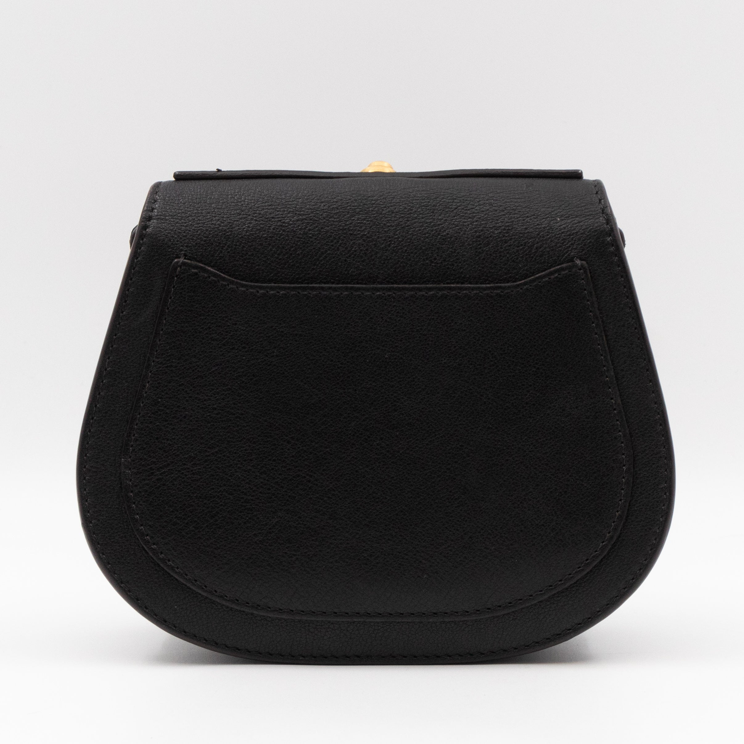 Small Nile Bracelet Bag Black Leather