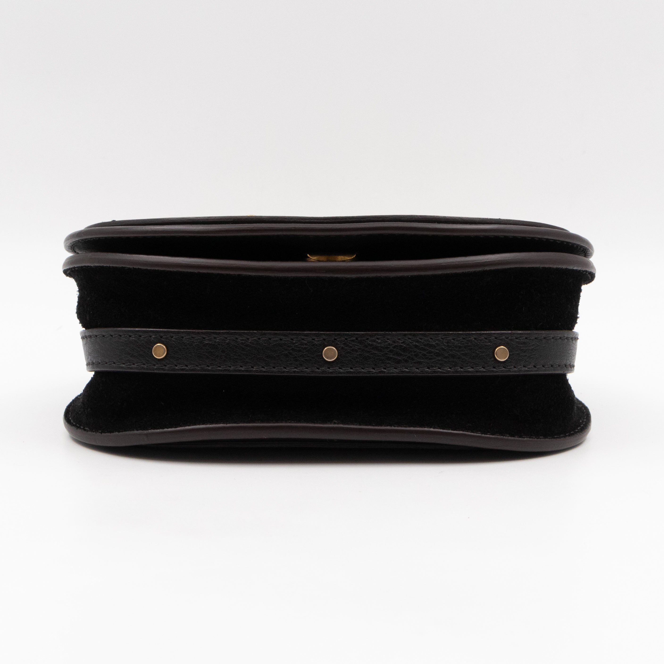 Small Nile Bracelet Bag Black Leather