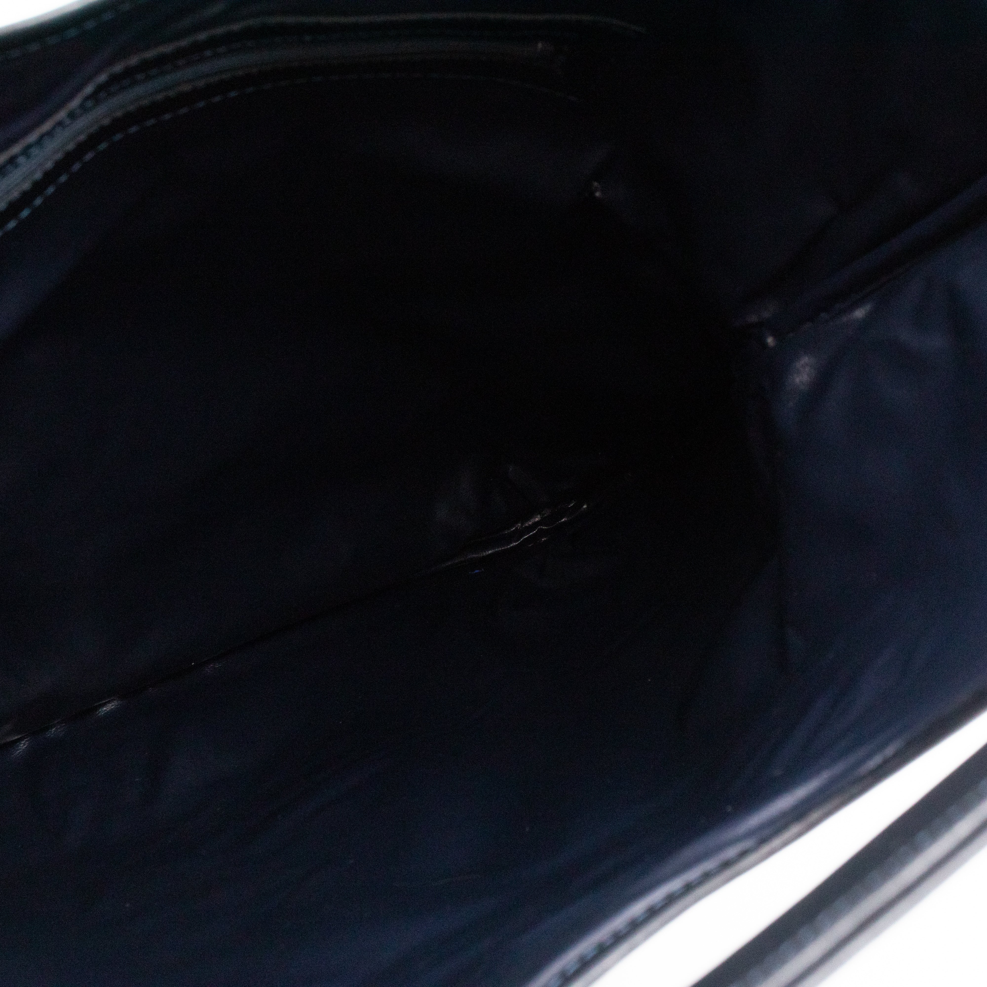 Vintage Noevir Fold over Large Tote Clutch Navy Canvas