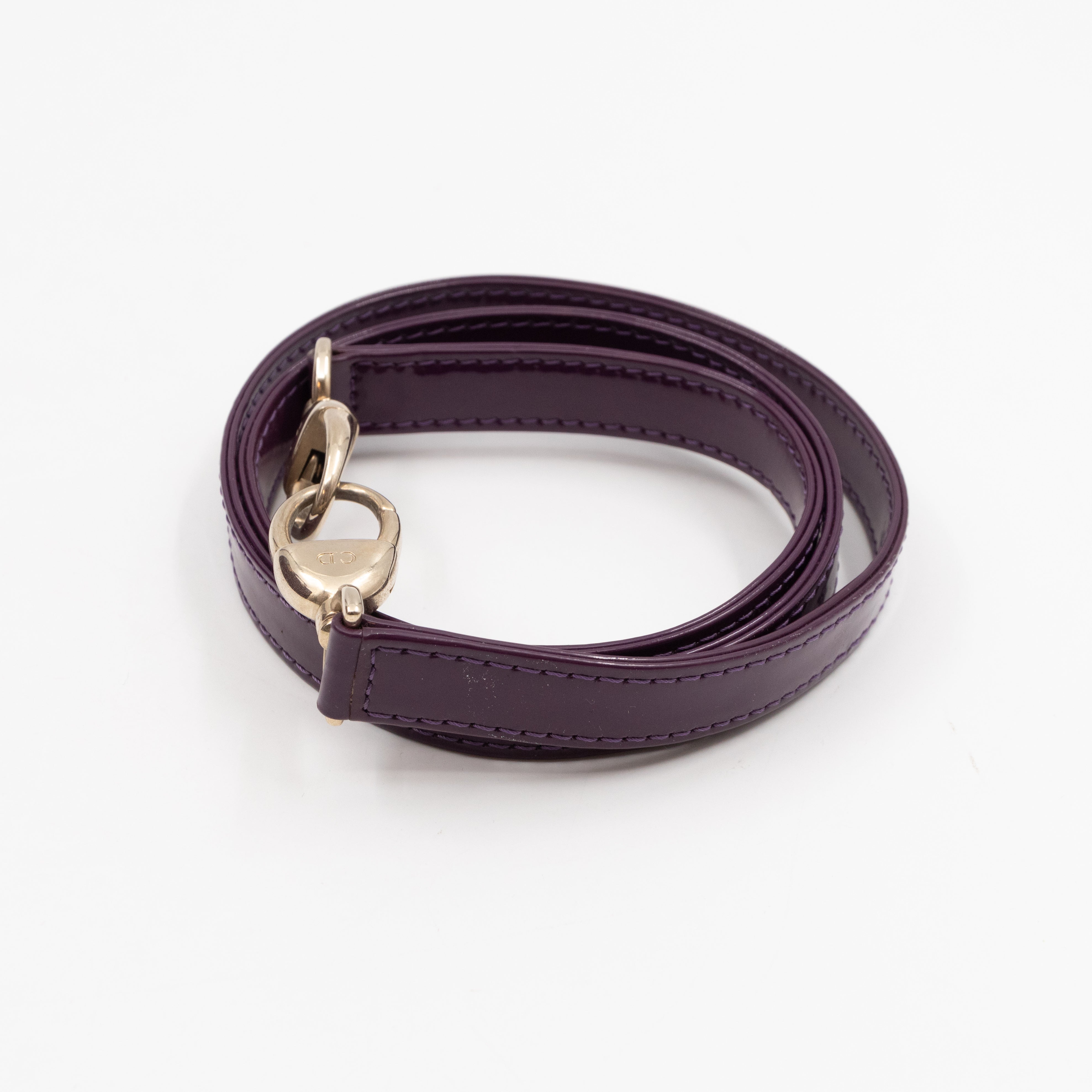 Lady Dior Large Purple Patent Leather