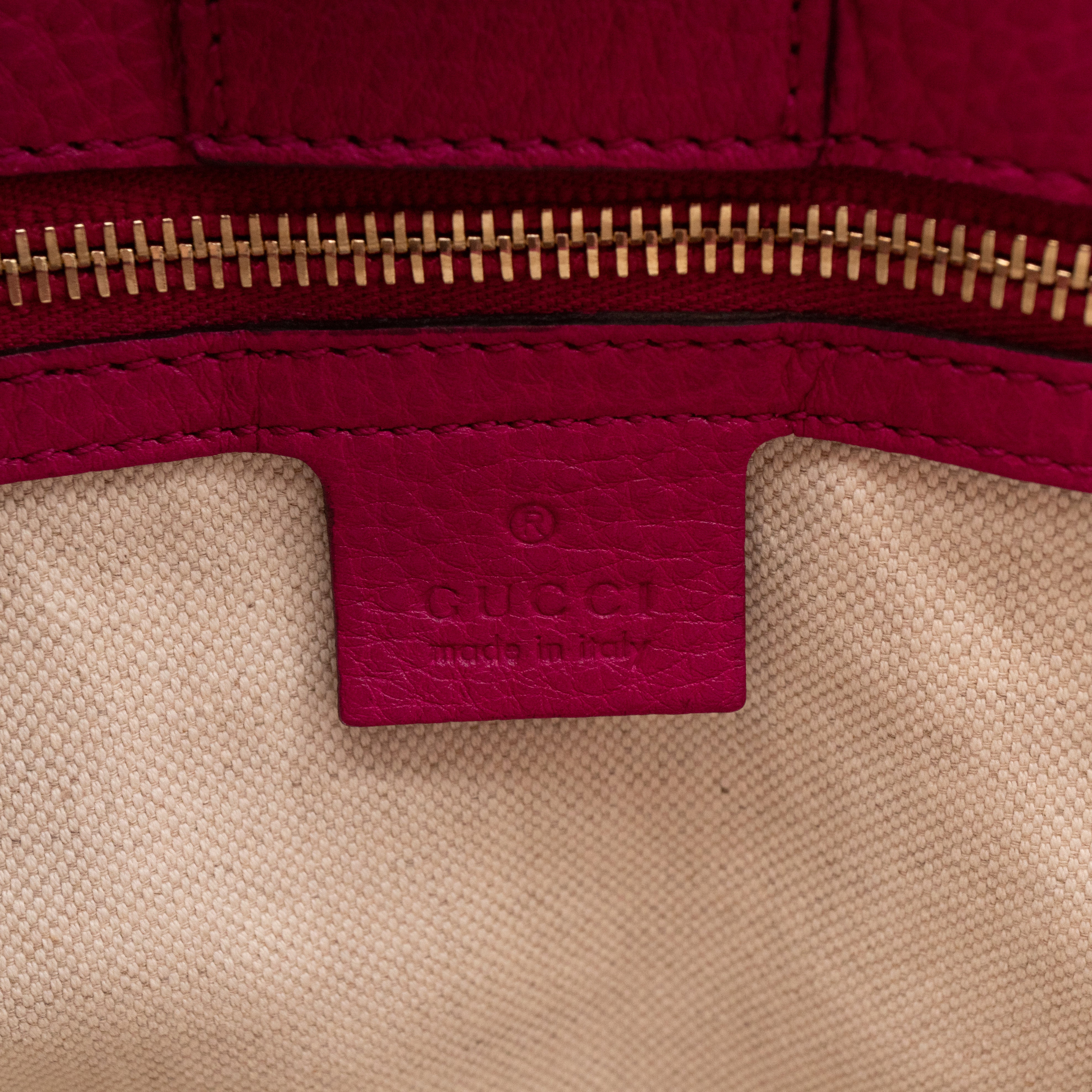 Bamboo Shopper Tote Pink Leather