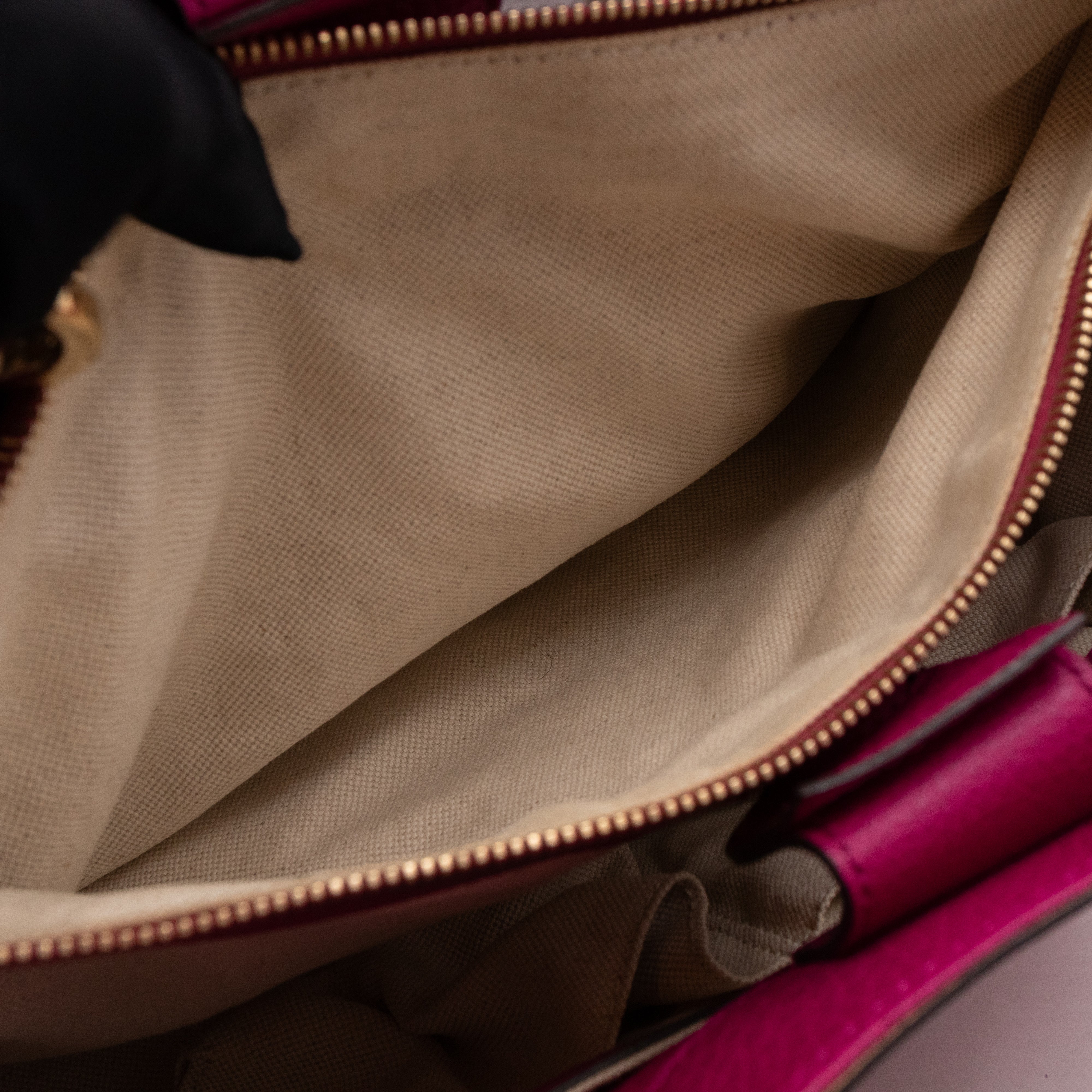 Bamboo Shopper Tote Pink Leather