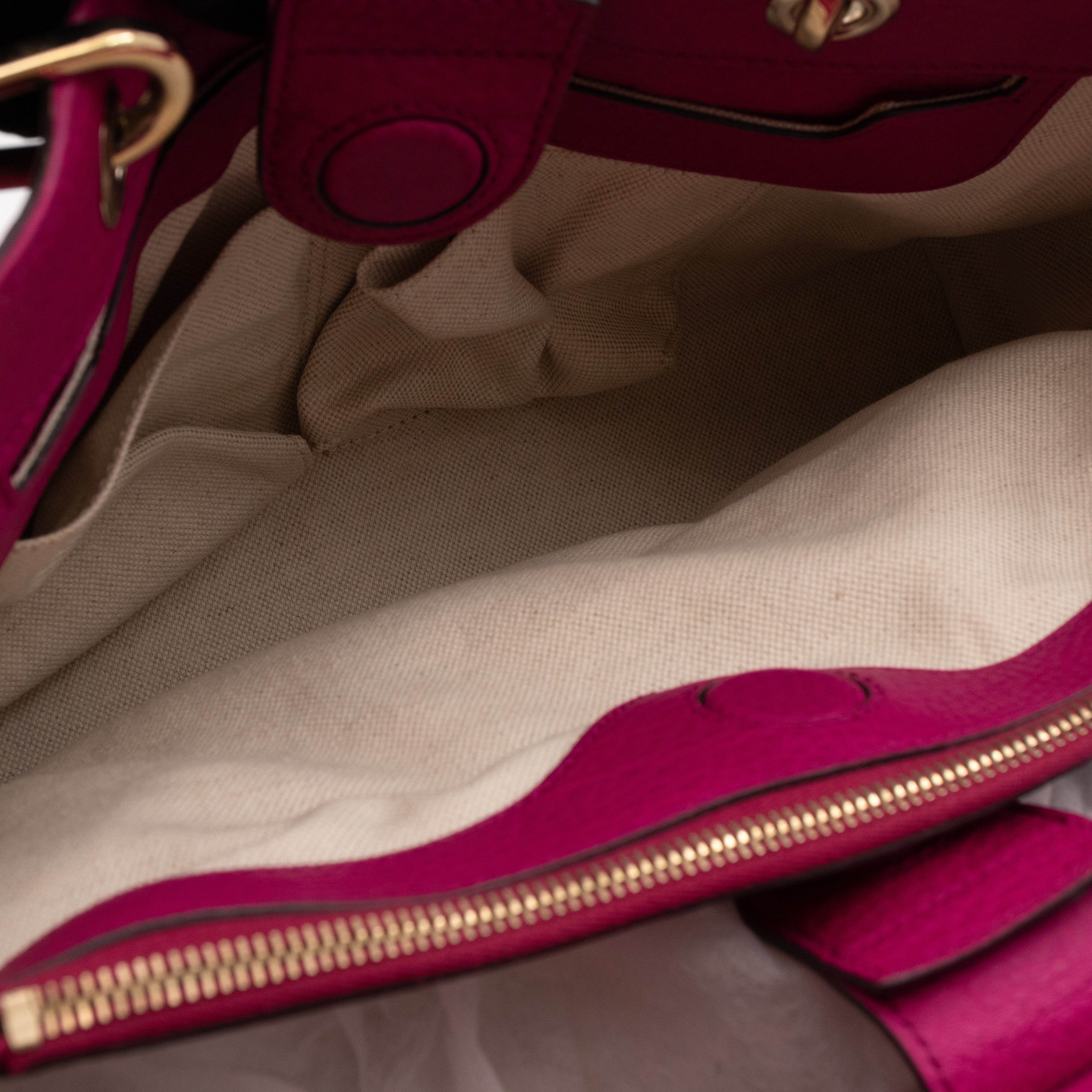 Bamboo Shopper Tote Pink Leather