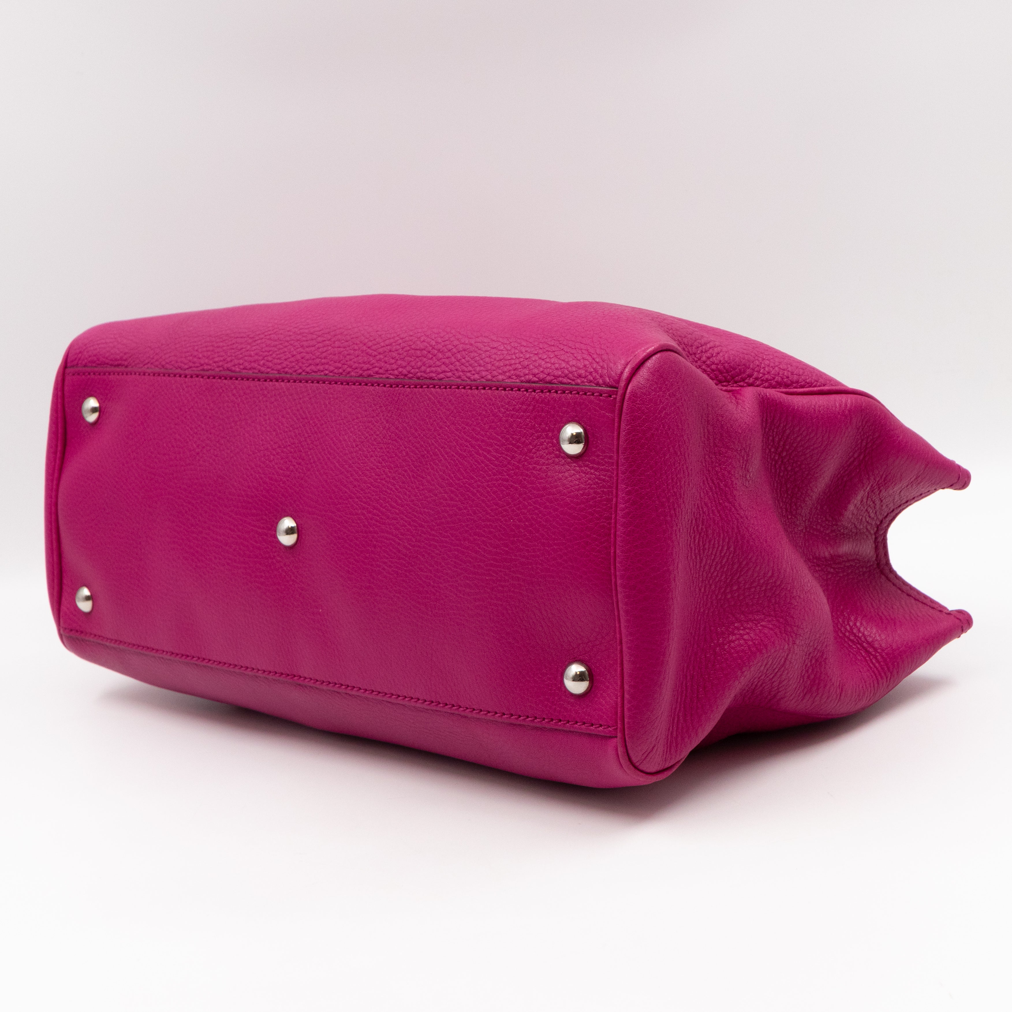 Bamboo Shopper Tote Pink Leather