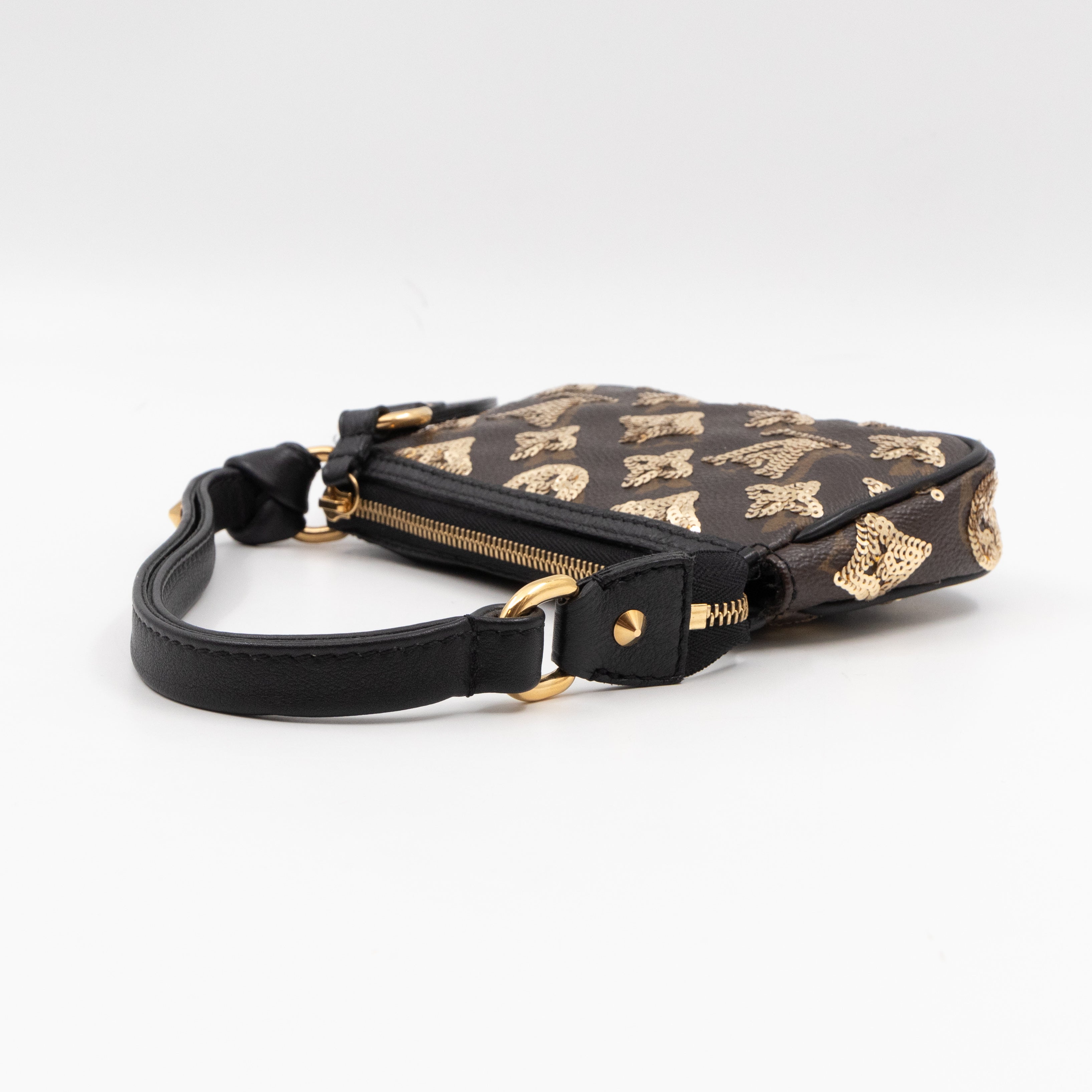 Mini Pochette Accessoires Monogram Eclipse Gold Sequins