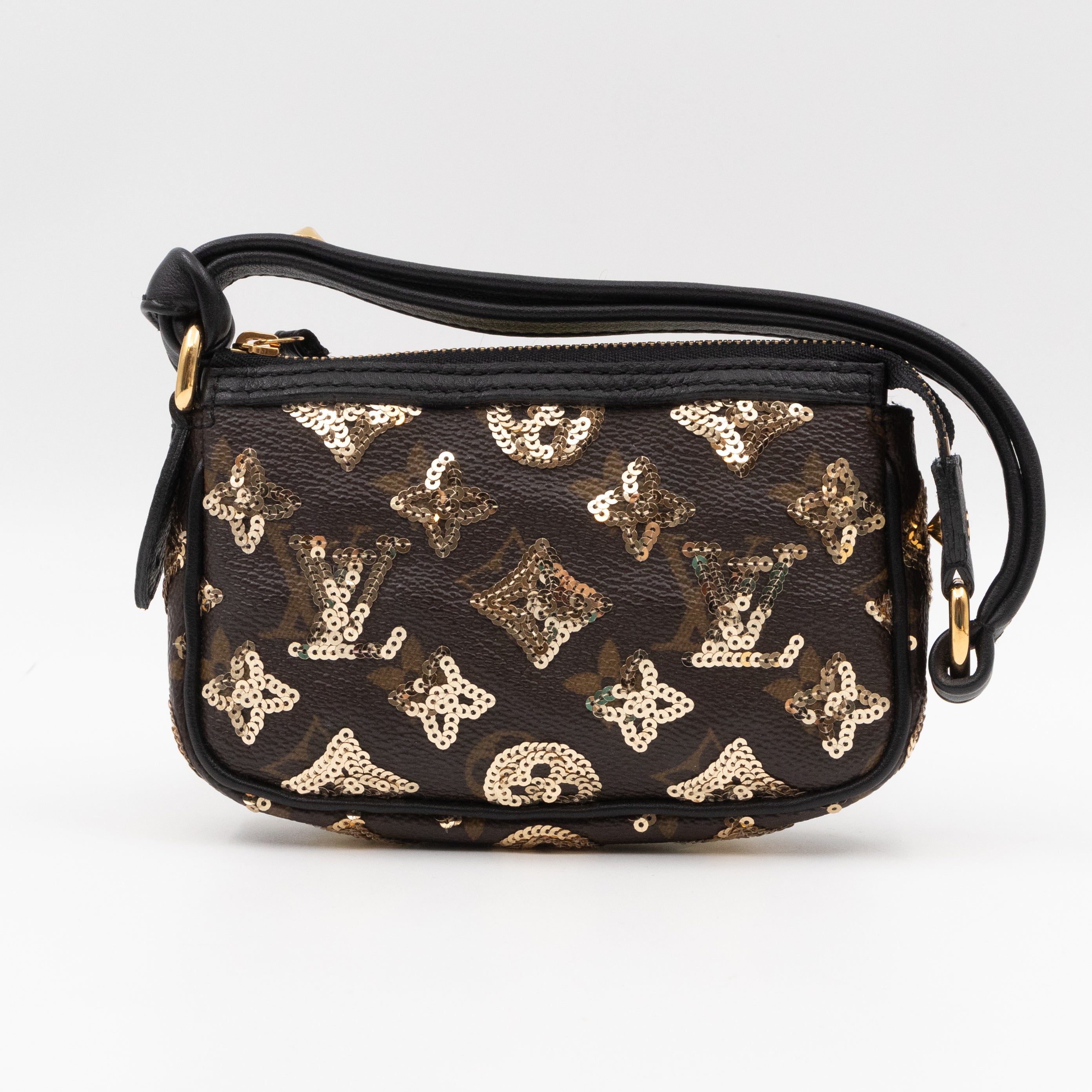 Mini Pochette Accessoires Monogram Eclipse Gold Sequins