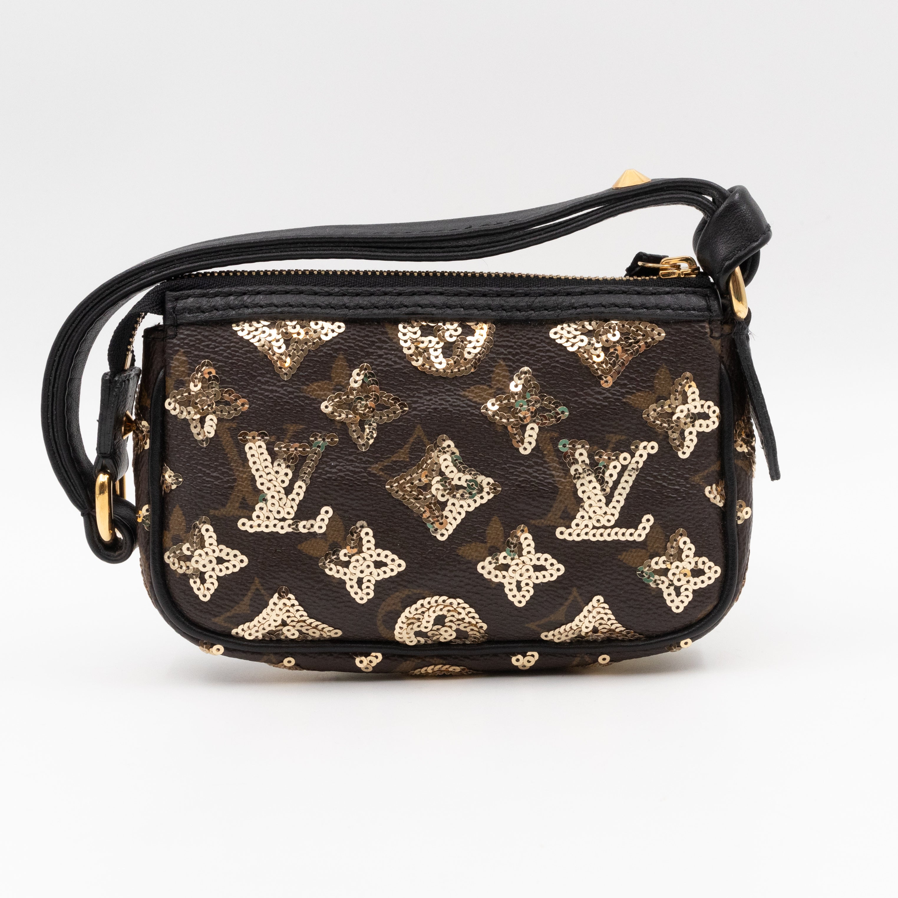 Mini Pochette Accessoires Monogram Eclipse Gold Sequins