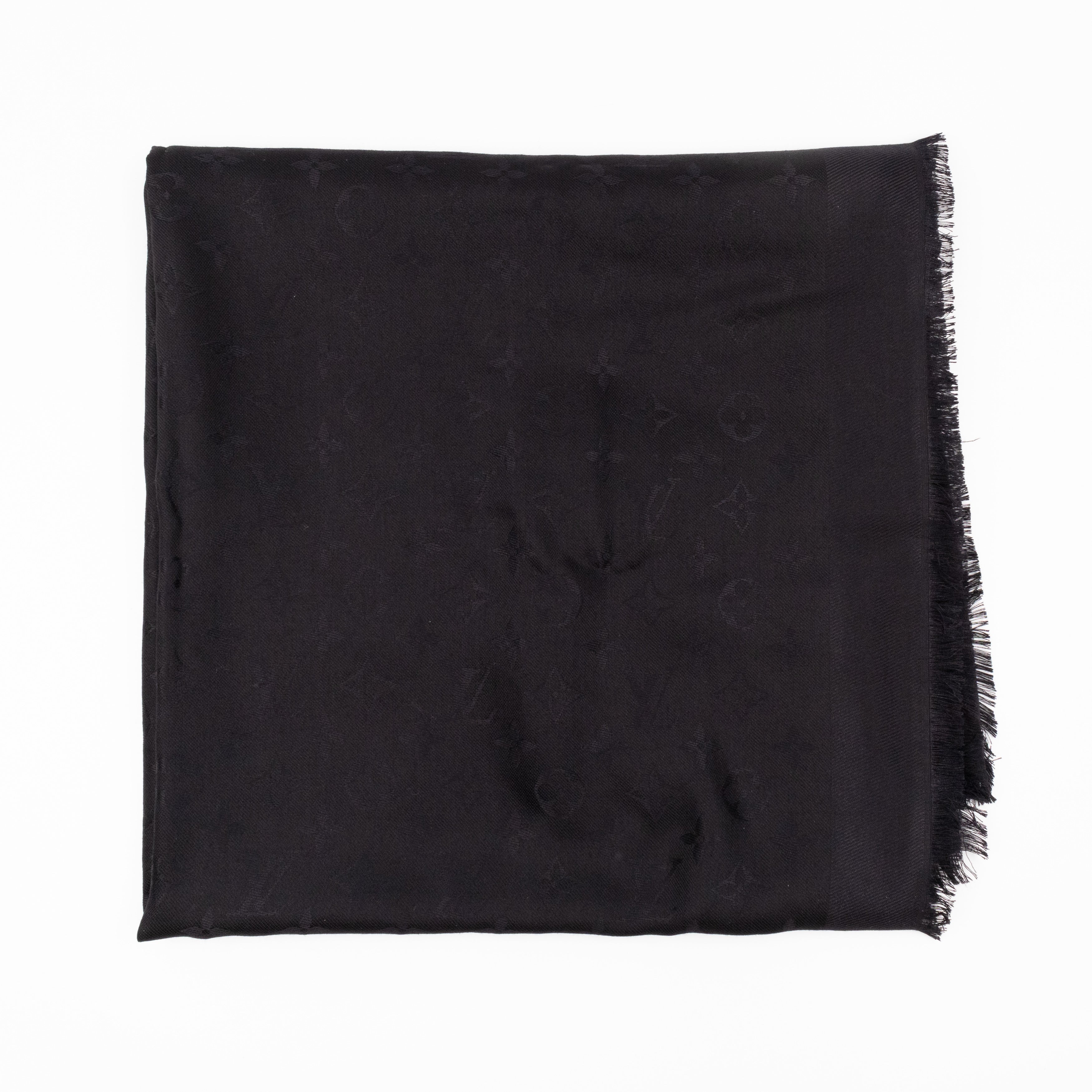 Monogram Shawl Black