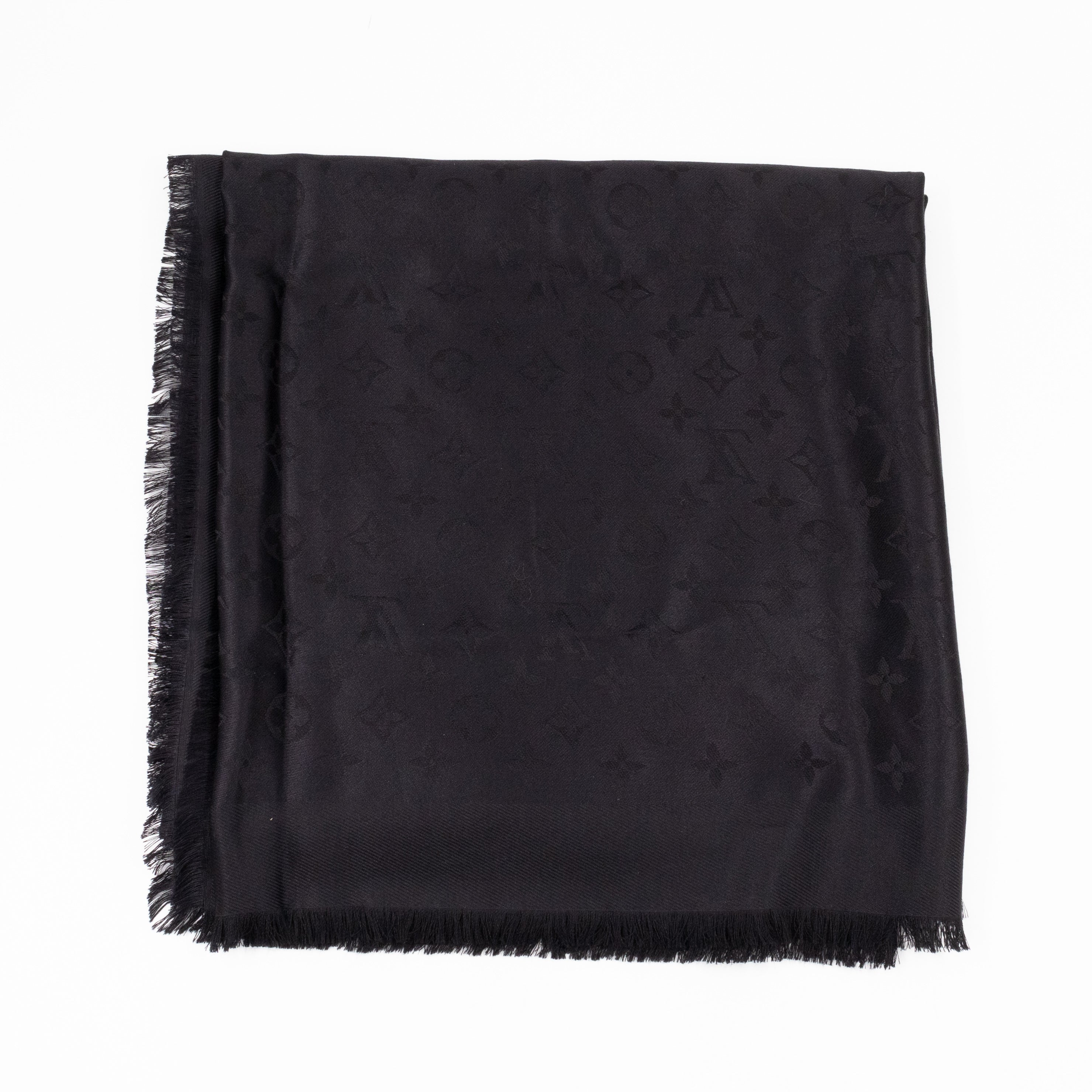 Monogram Shawl Black