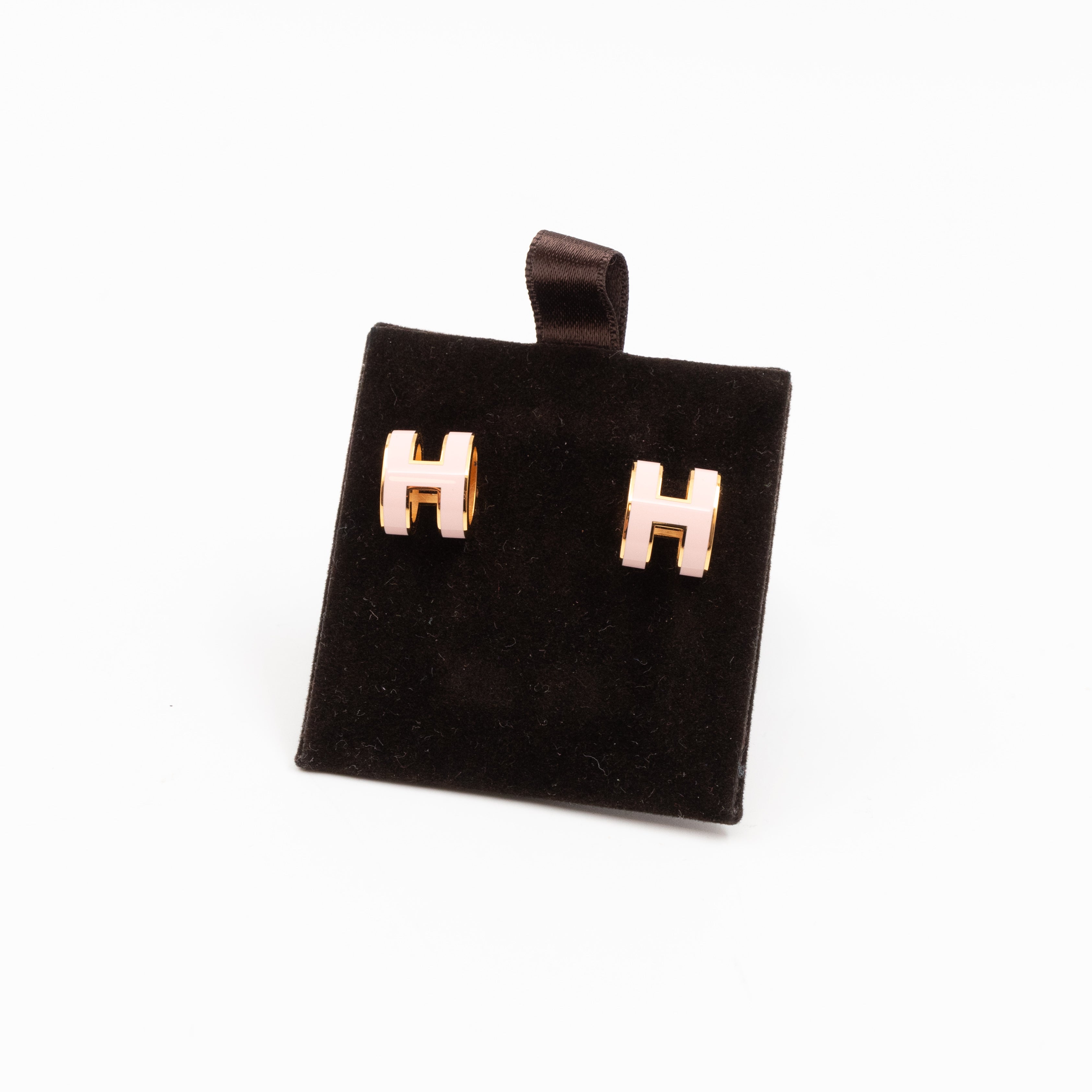 Pop H Earrings Pink Dragee & Gold