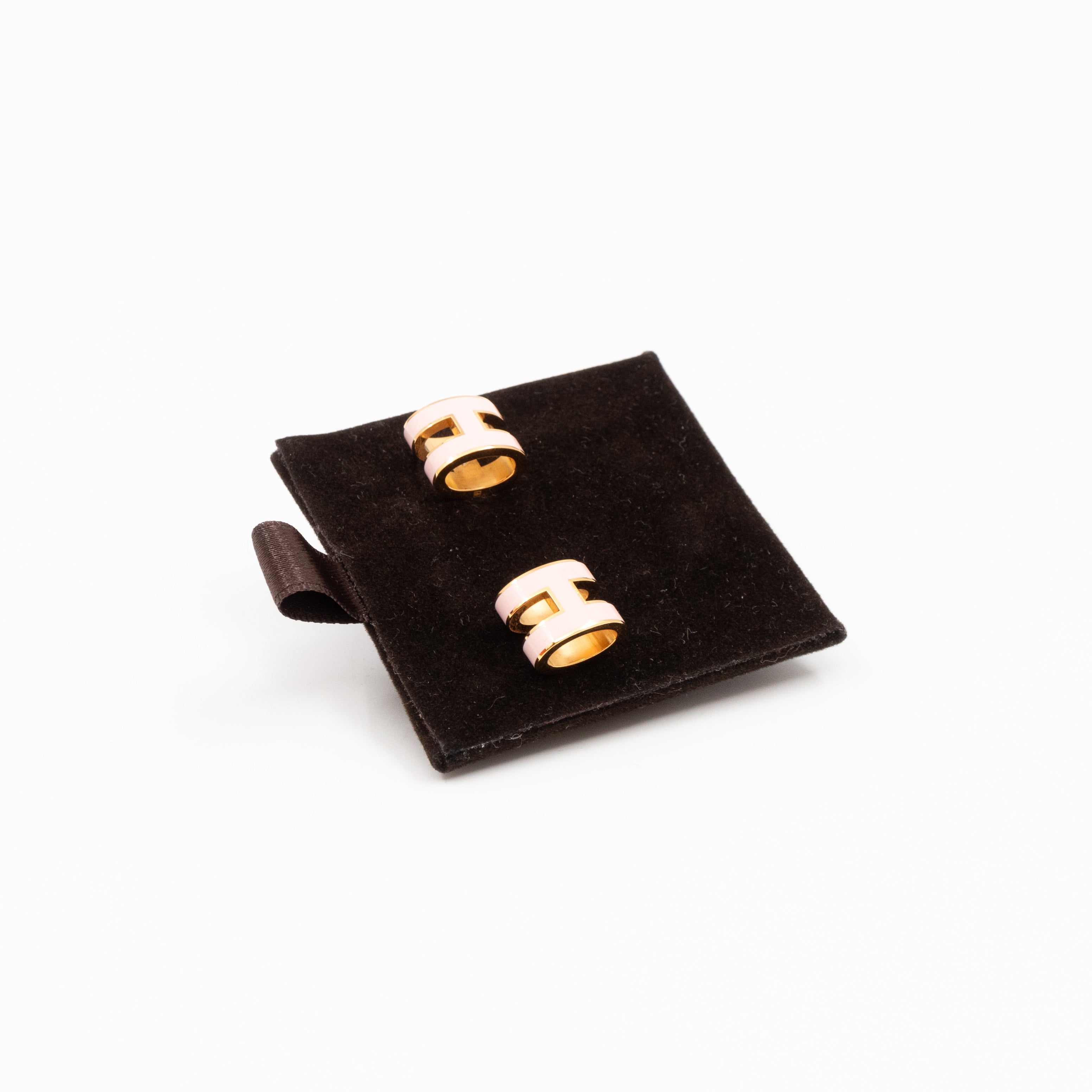 Pop H Earrings Pink Dragee & Gold