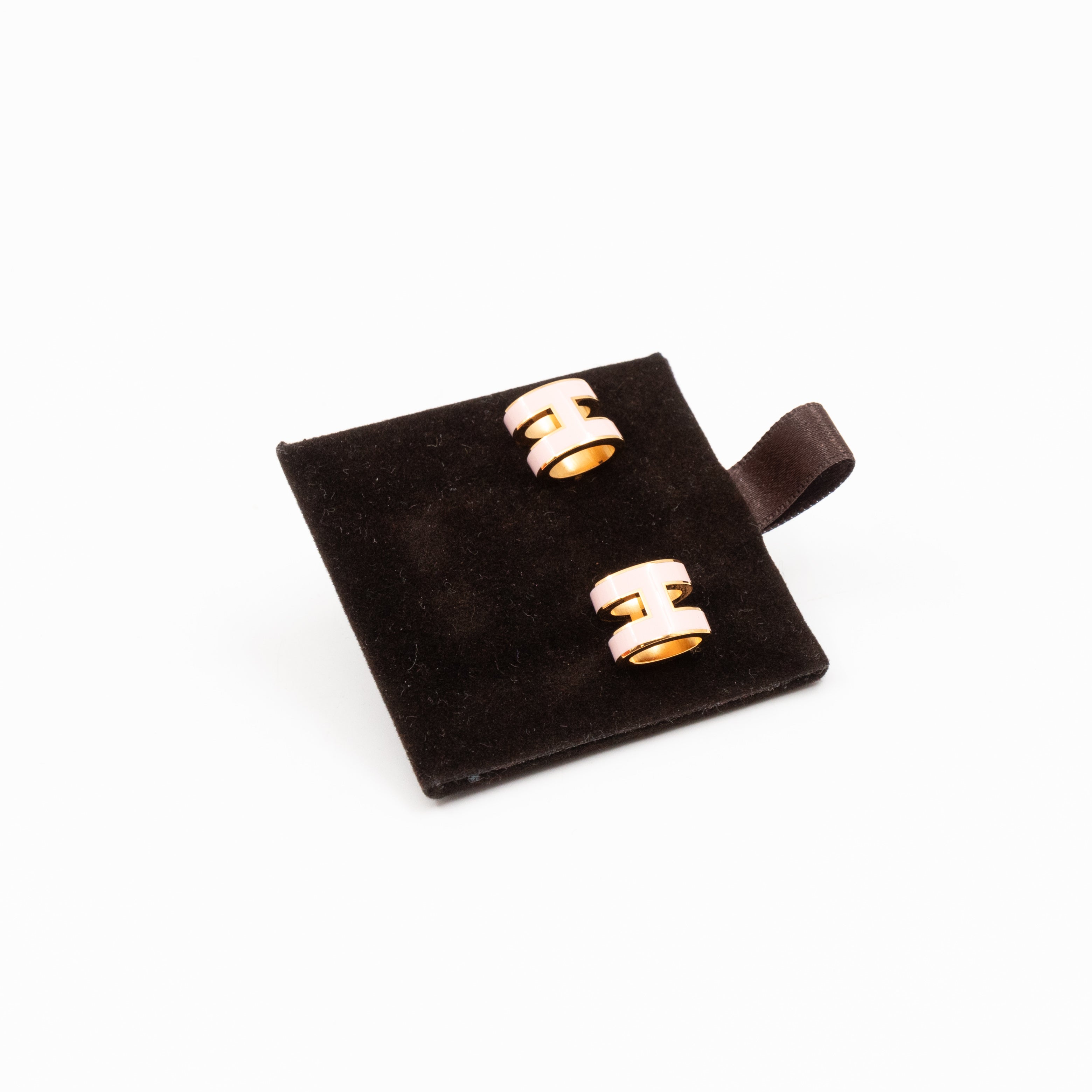 Pop H Earrings Pink Dragee & Gold