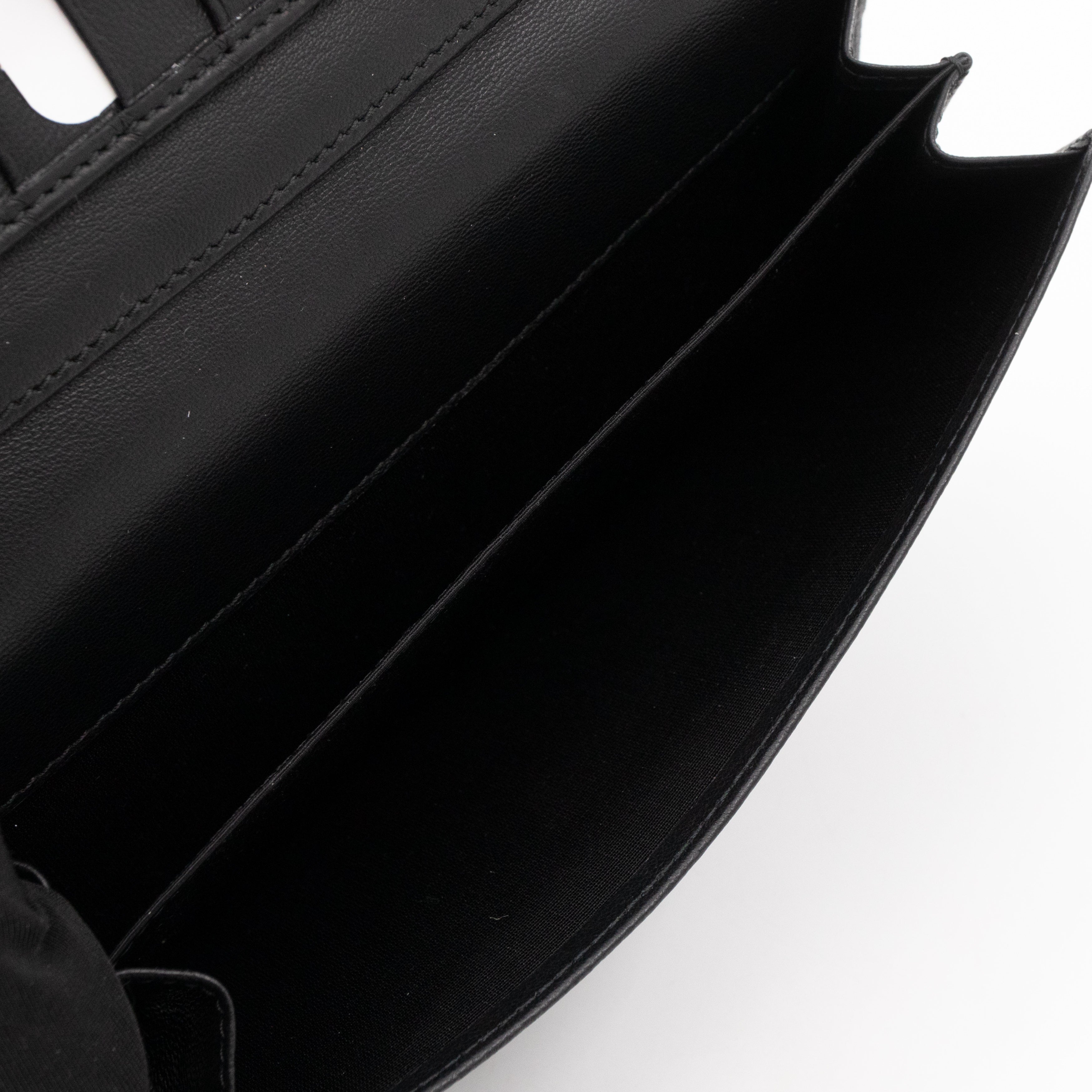 Studded Skull Continental Wallet Black Leather