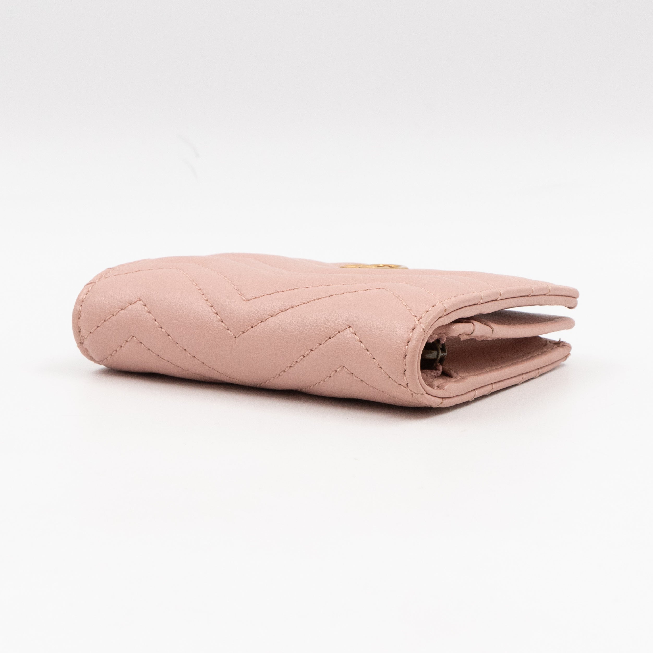 GG Marmont Wallet Matelasse Pink Leather