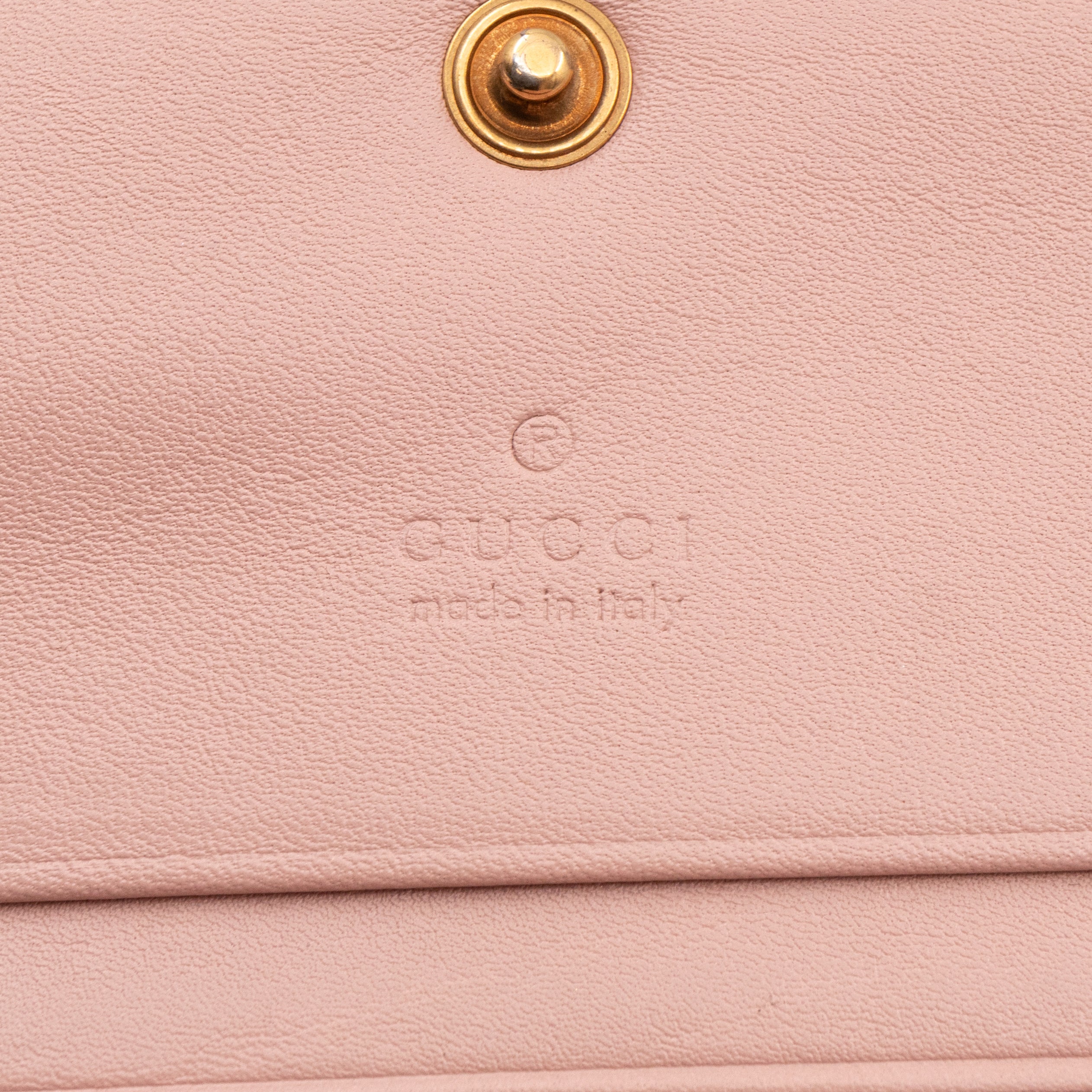 GG Marmont Wallet Matelasse Pink Leather