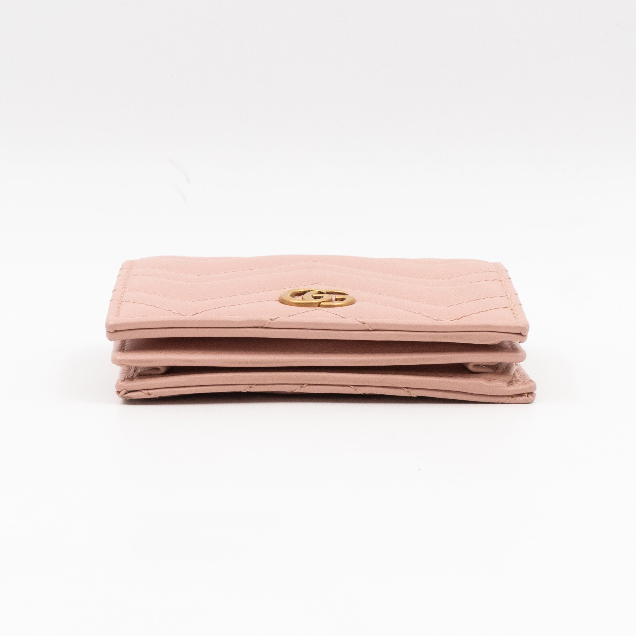 GG Marmont Wallet Matelasse Pink Leather