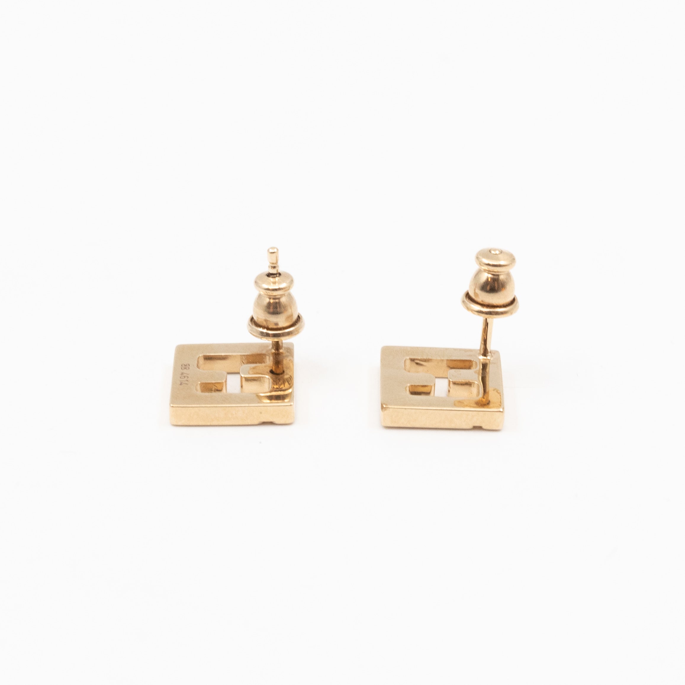 FF Crystal Earrings Gold