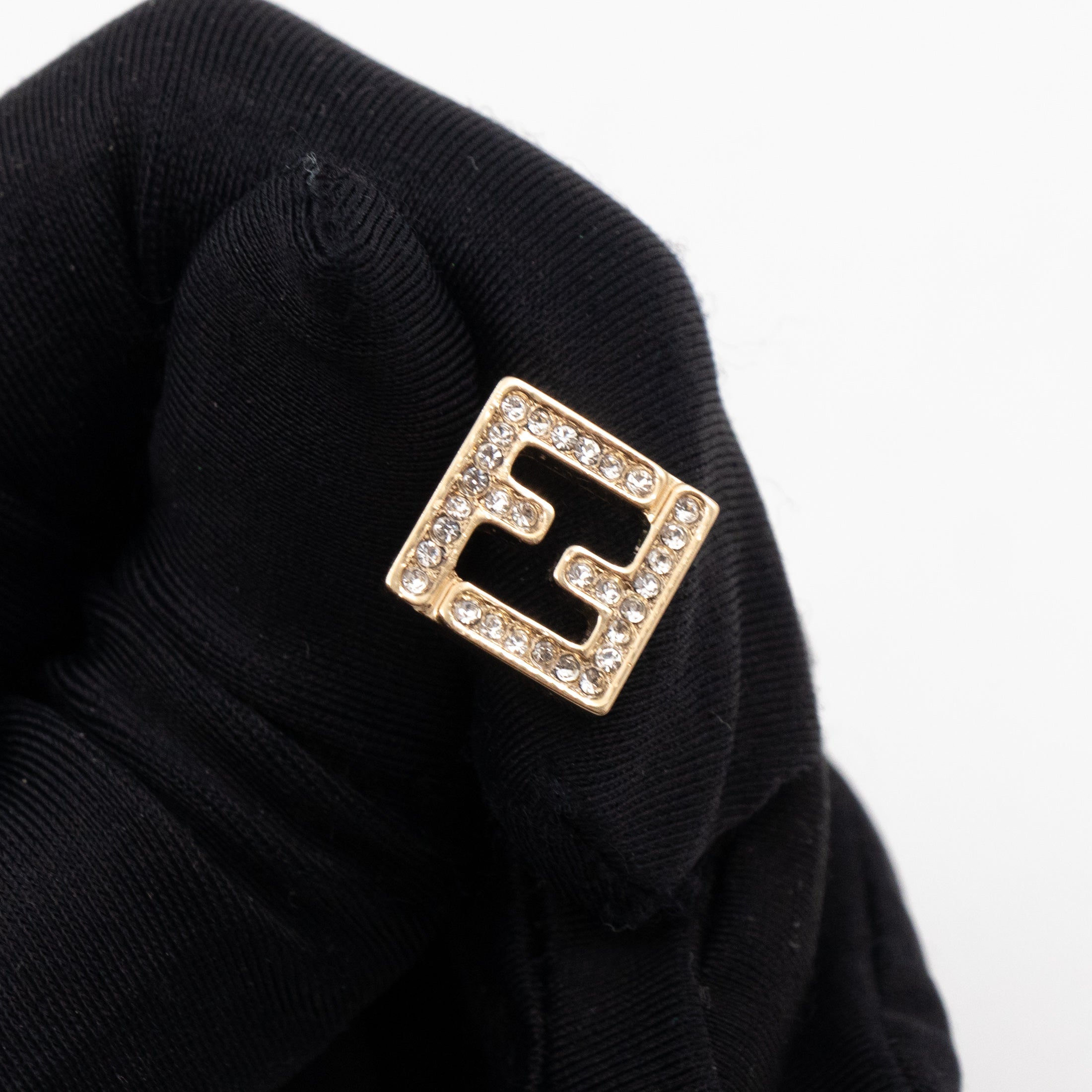 FF Crystal Earrings Gold