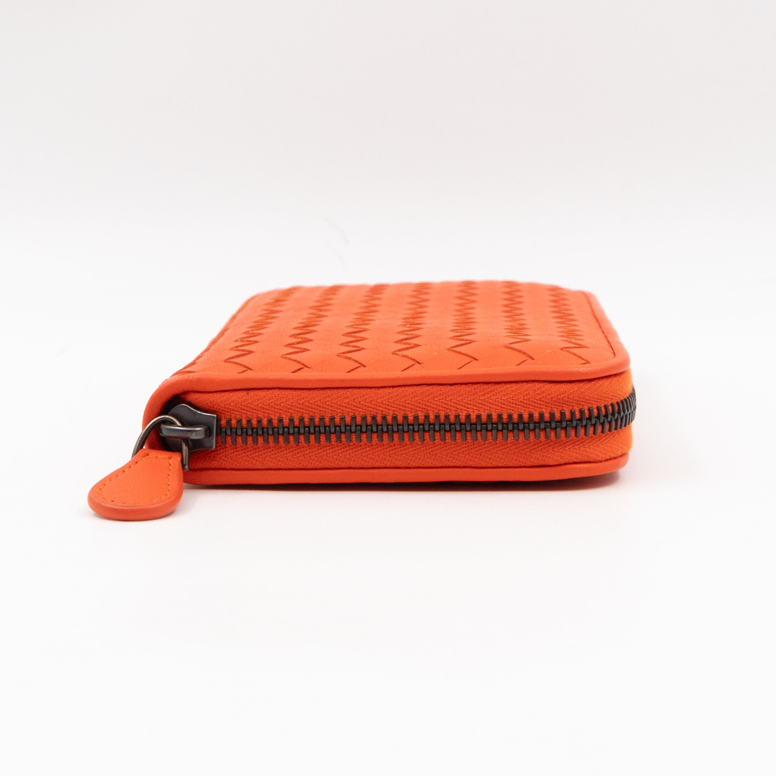 Zip Around Long Wallet Intrecciato Orange