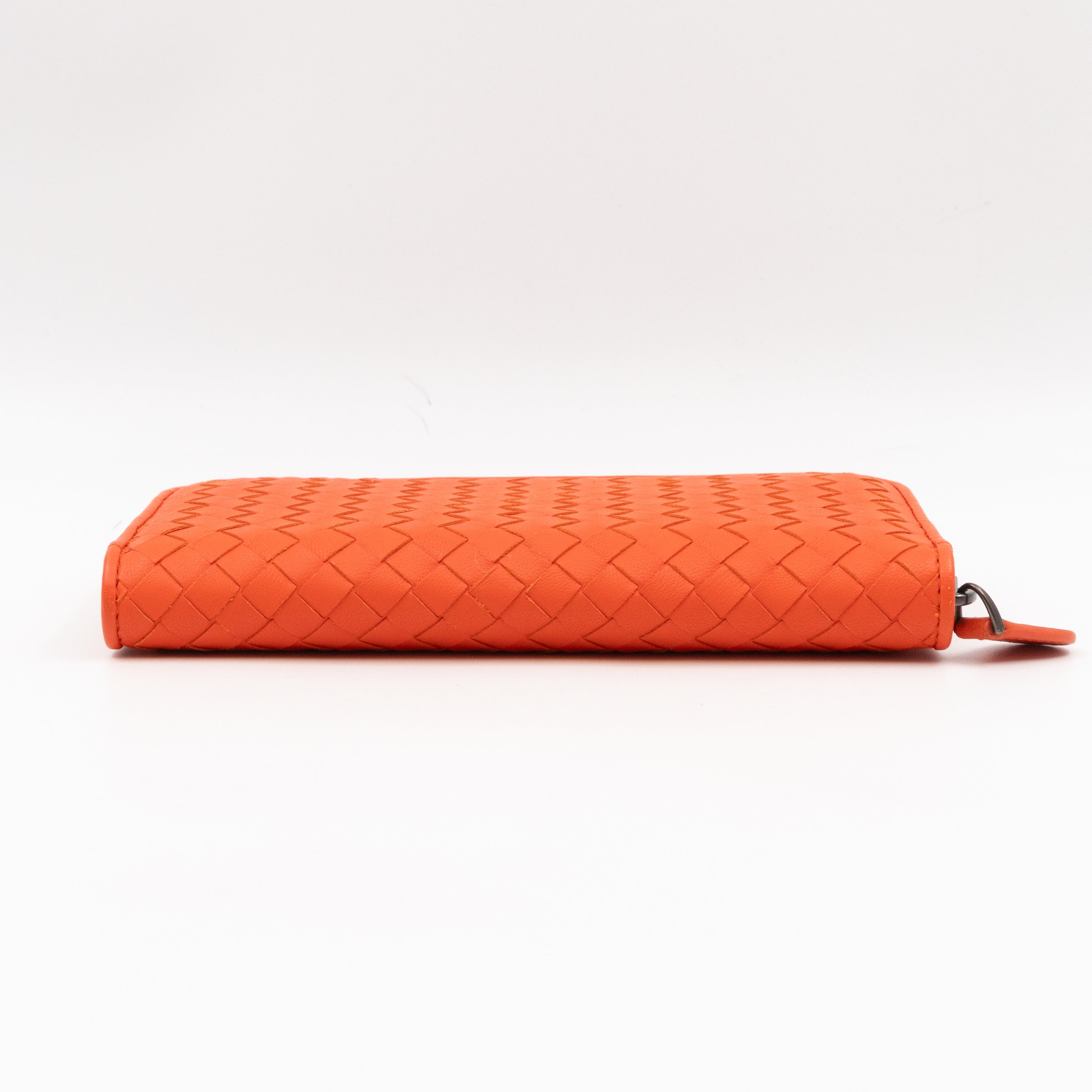 Zip Around Long Wallet Intrecciato Orange