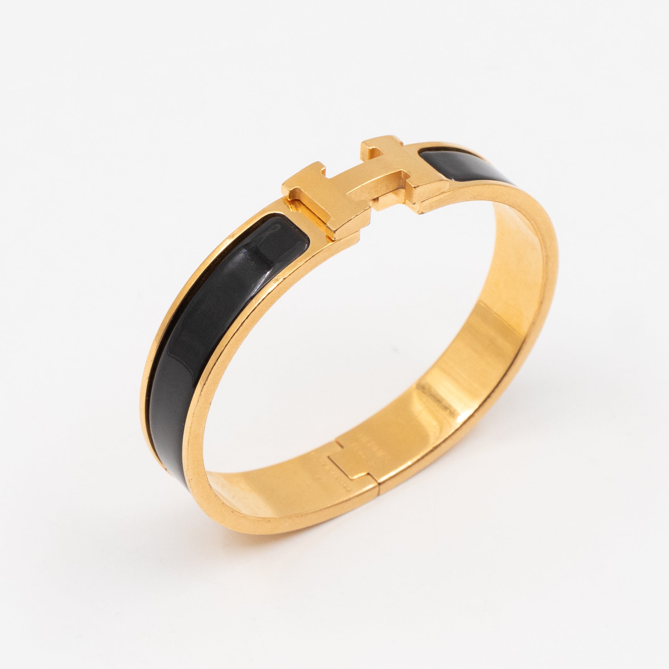 Clic H Bracelet GM Black Gold