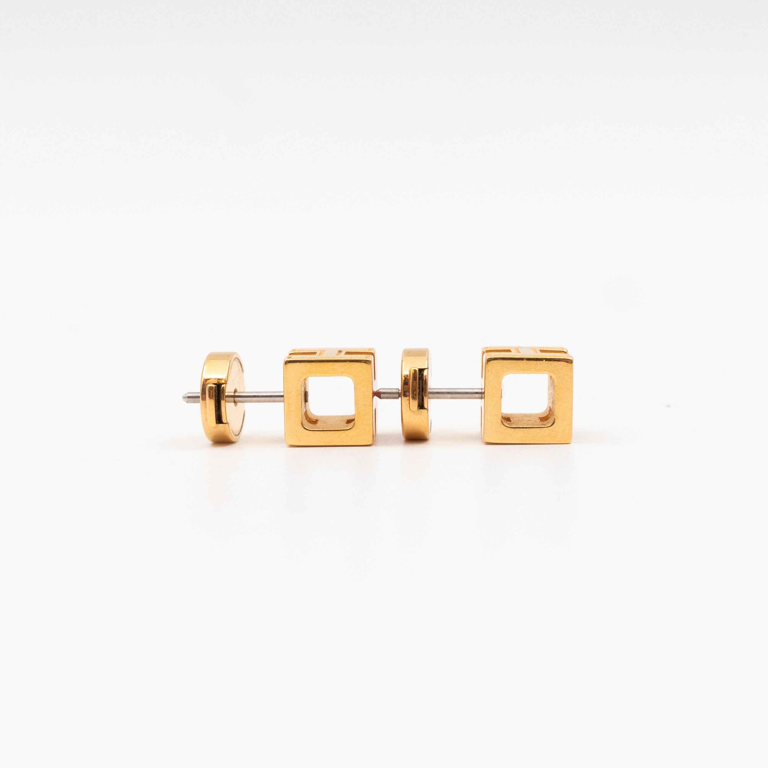 Cage d'H Earrings Orange Gold