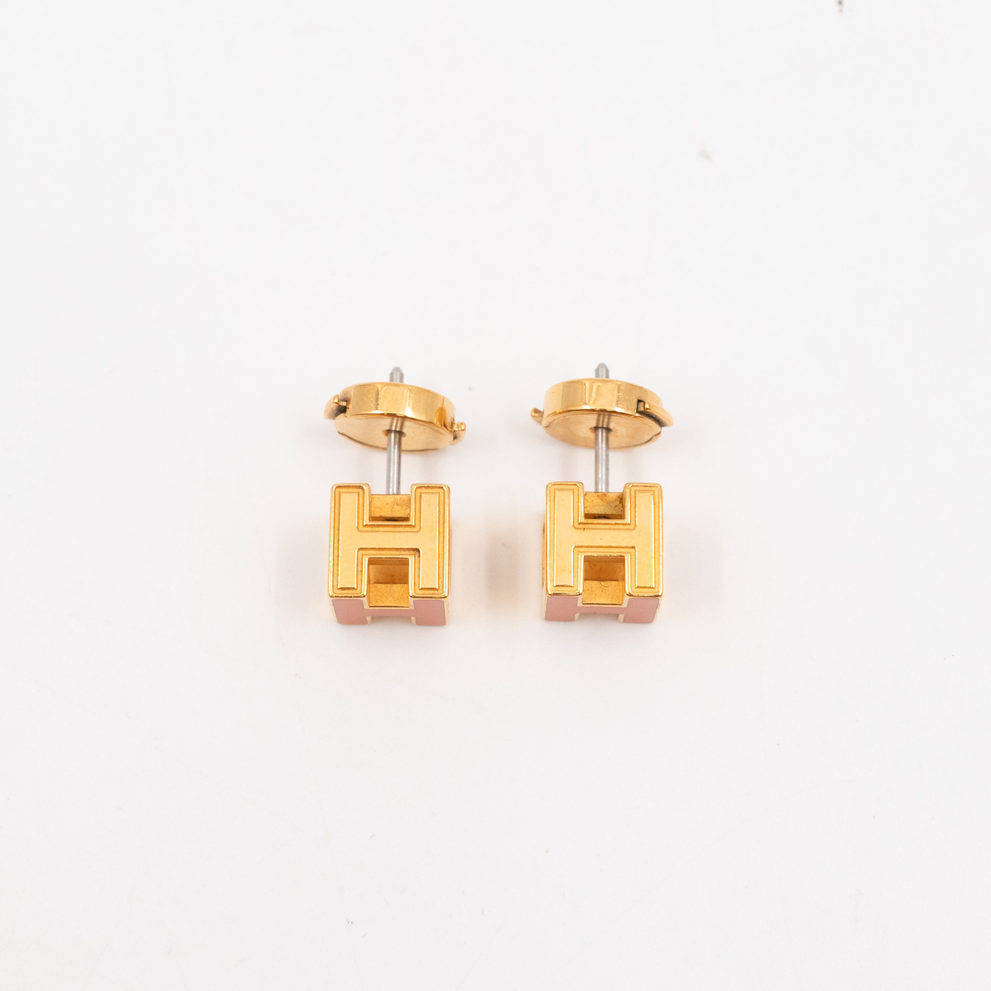 Cage d'H Earrings Orange Gold